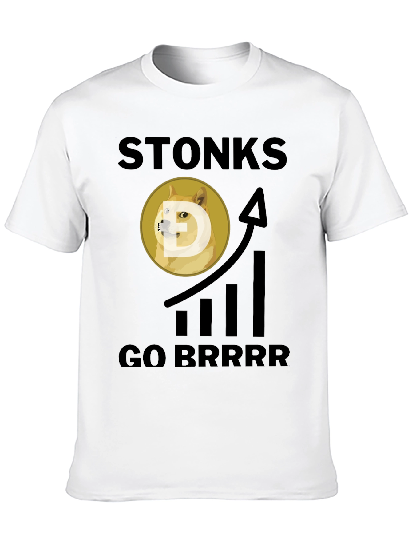 Stonks Go Brrr Black Graphic Tee