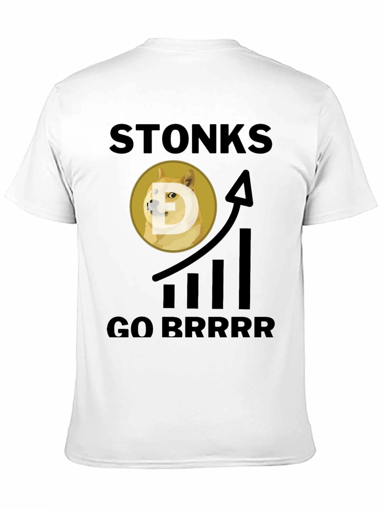 Stonks Go Brrr Black Graphic Tee