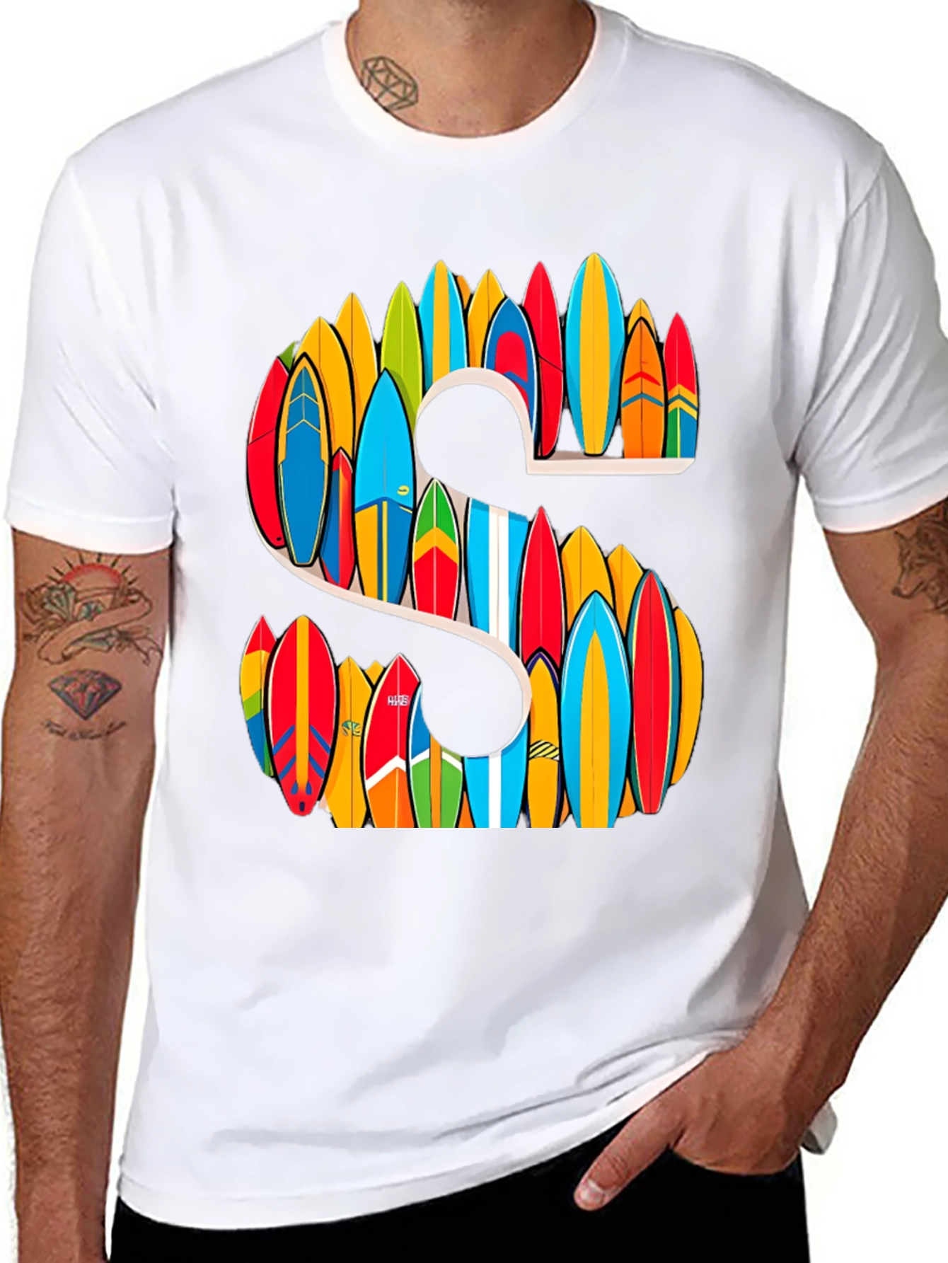 Surfboard Initial S T-Shirt