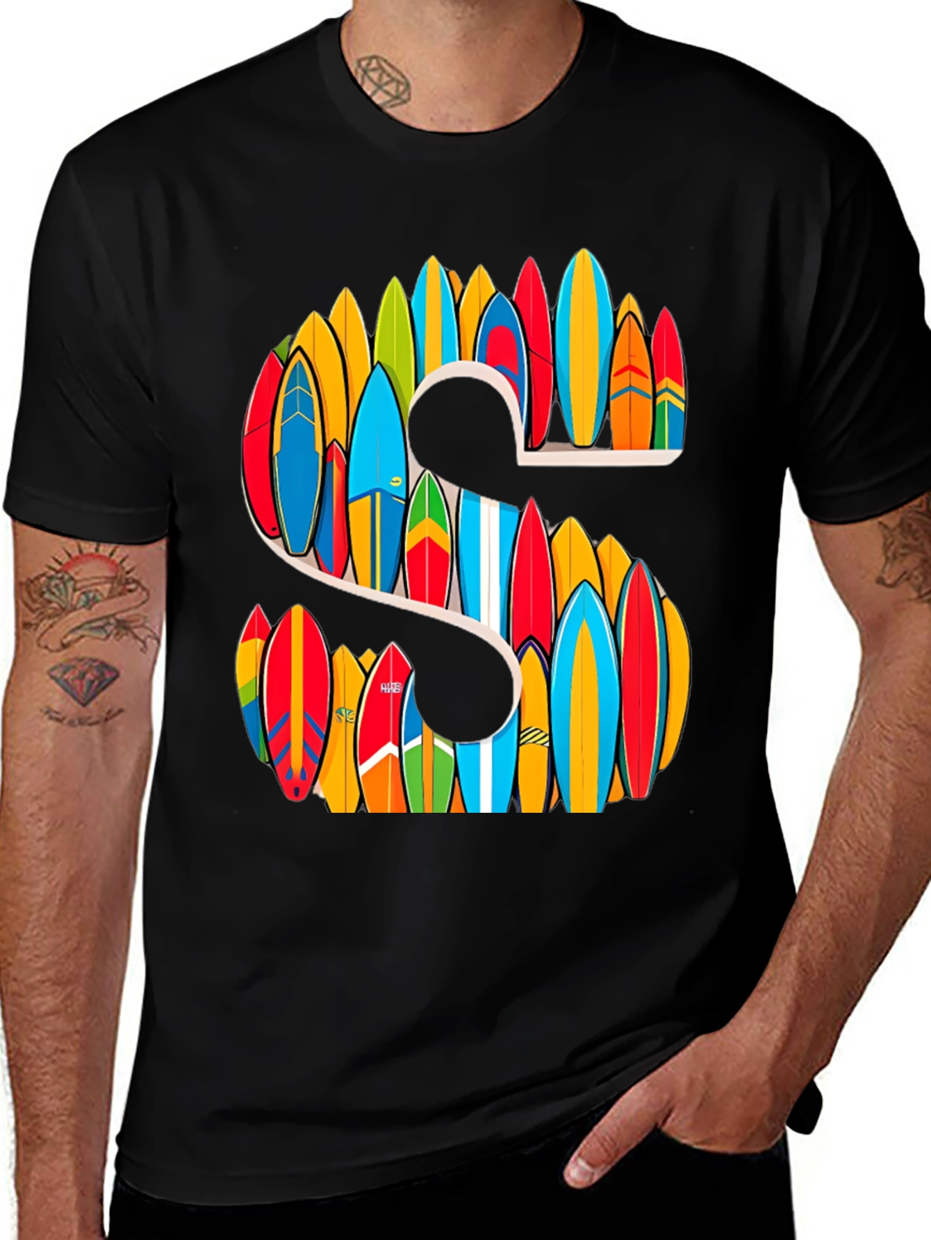 Surfboard Initial S T-Shirt