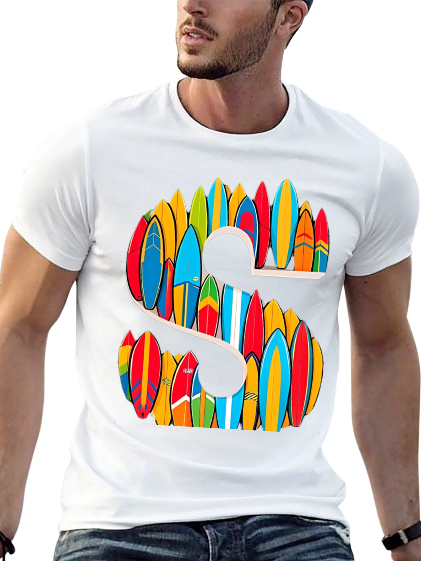 Surfboard Initial S T-Shirt