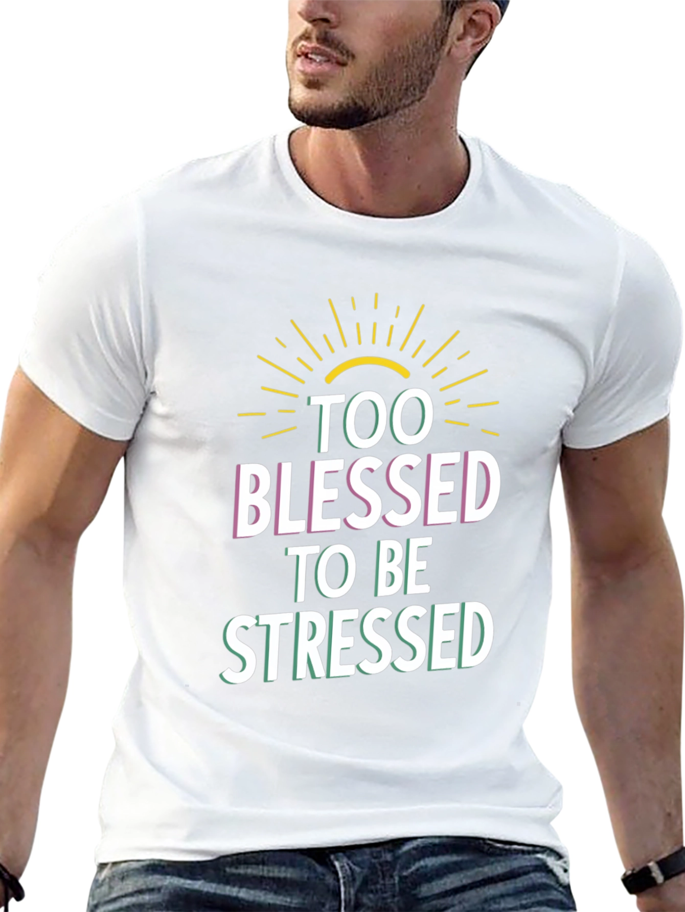 Too Blessed to be Stressed Graphic T-Shirt