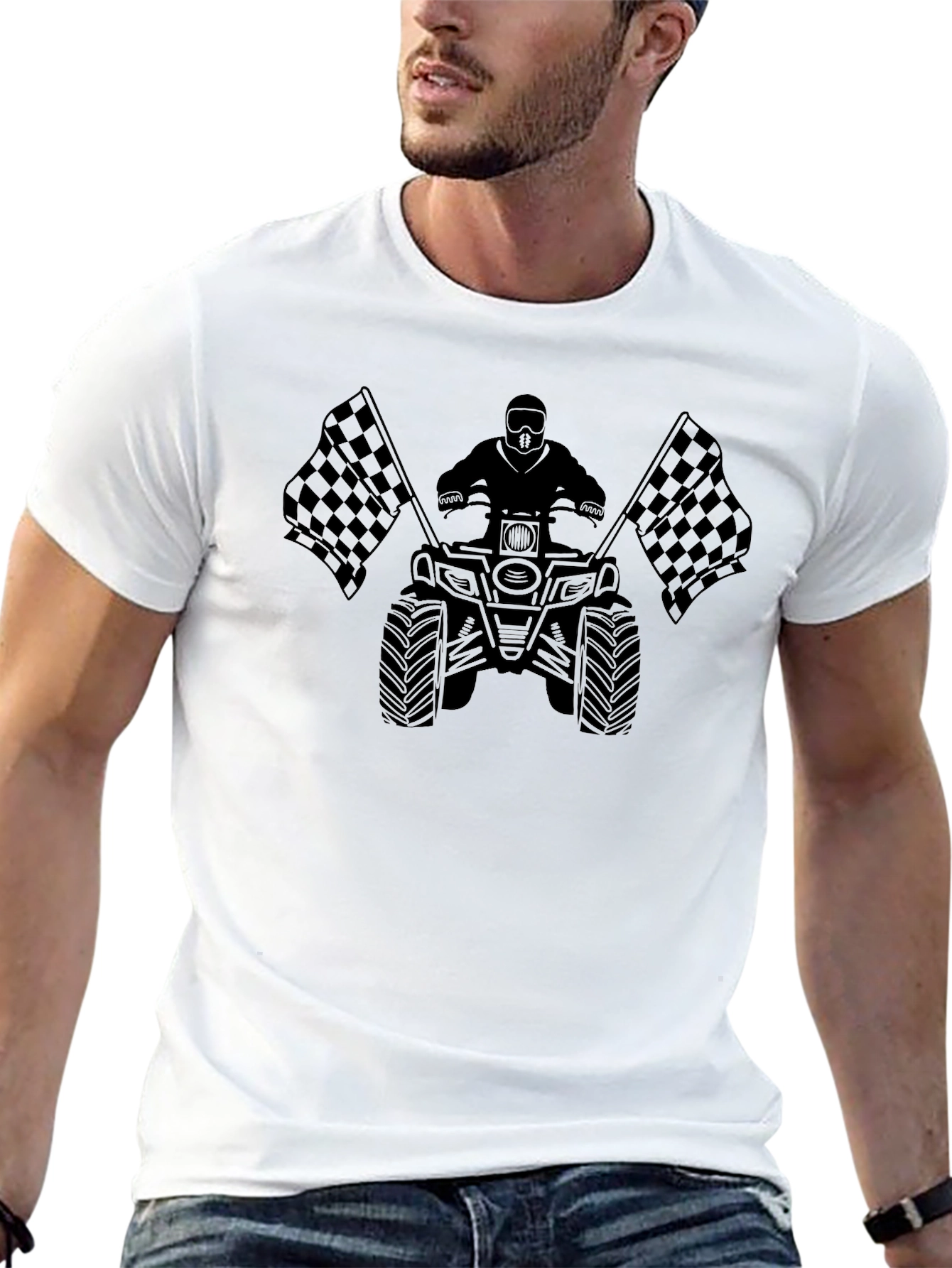 ATV Rider T-Shirt Black Graphic Tee