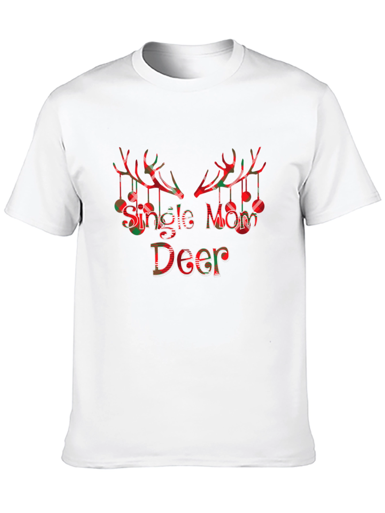 Single Mom Deer Christmas T-Shirt