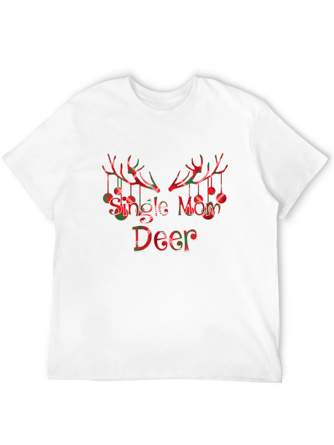Single Mom Deer Christmas T-Shirt