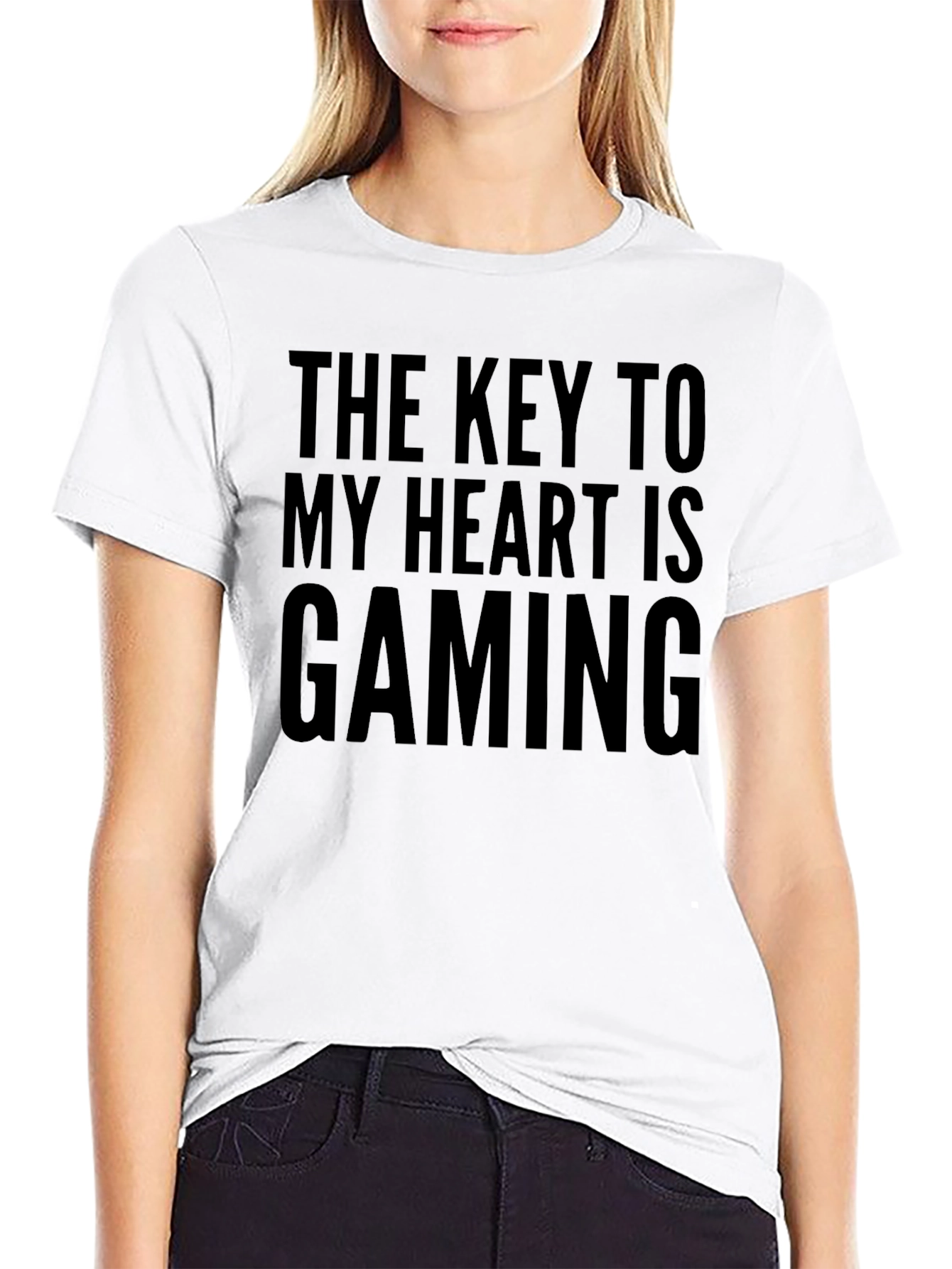 Gamer T-Shirt: The Key to My Heart is Gaming
