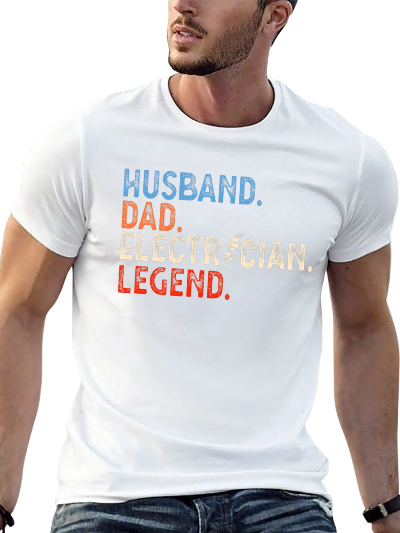 Husband Dad Electrician Legend Graphic Tee