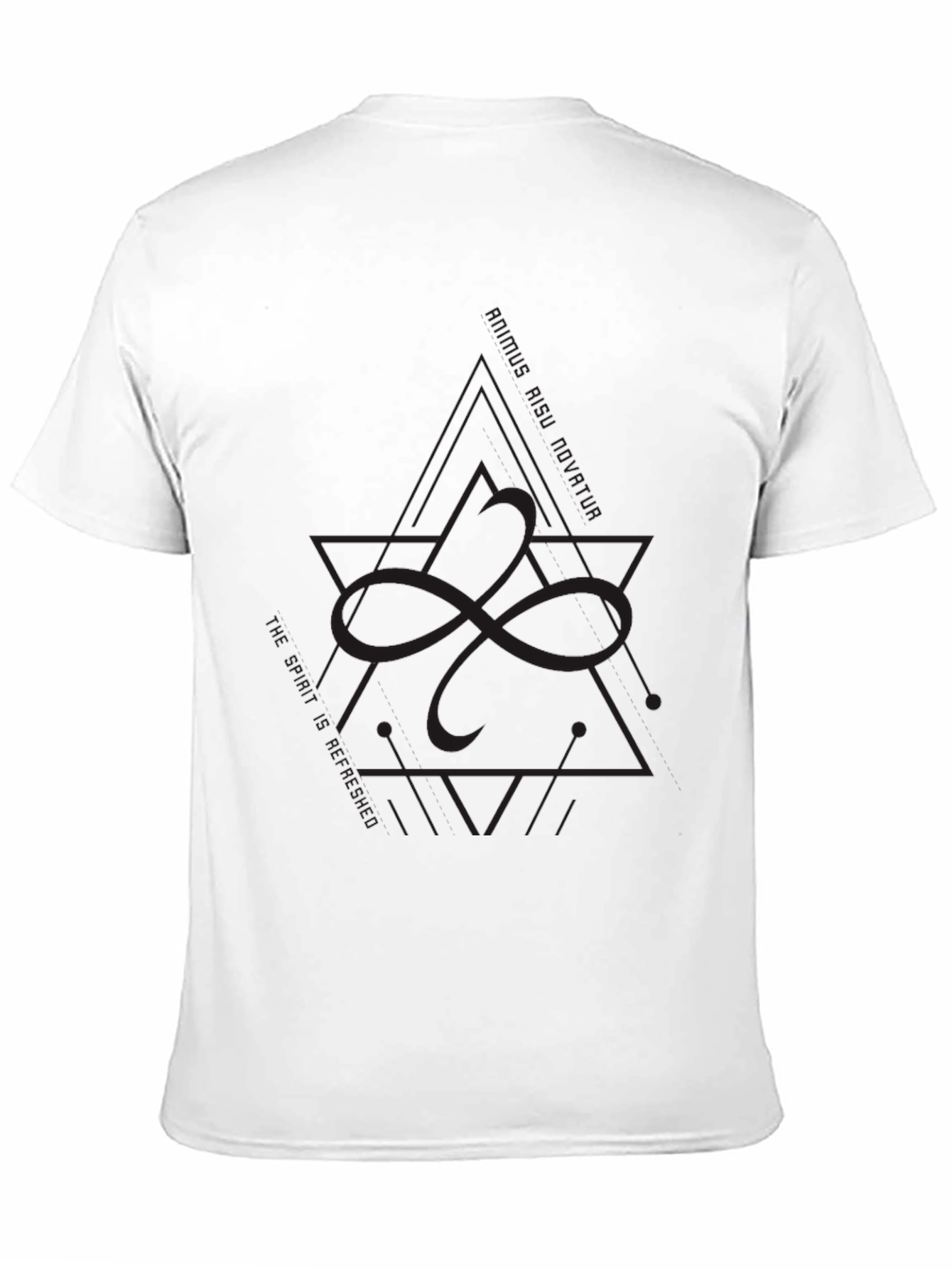 Modern Geometric Graphic Black T-Shirt