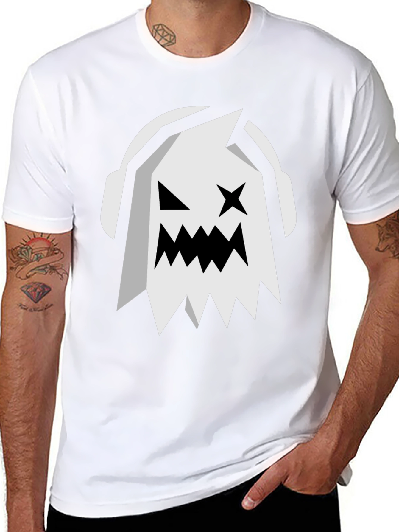 Ghost DJ Black T-Shirt - Spooky Beats!