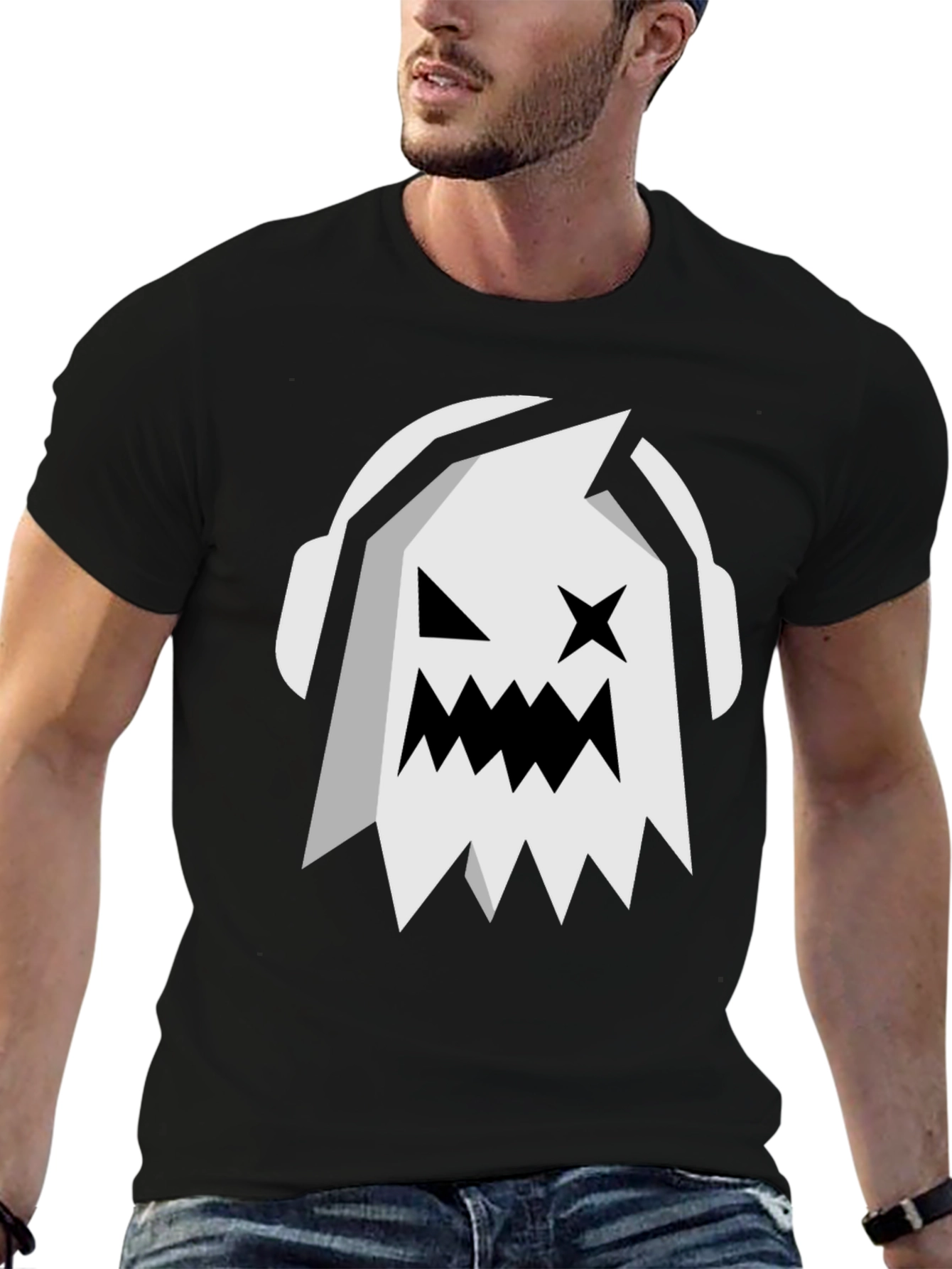 Ghost DJ Black T-Shirt - Spooky Beats!
