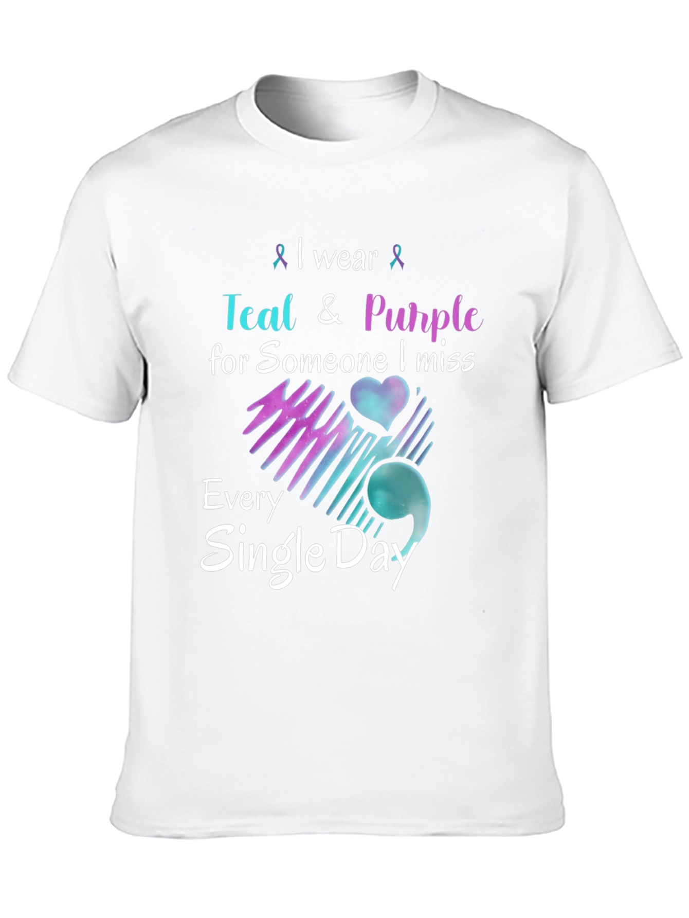 Teal & Purple Remembrance T-Shirt - Missed Loved One