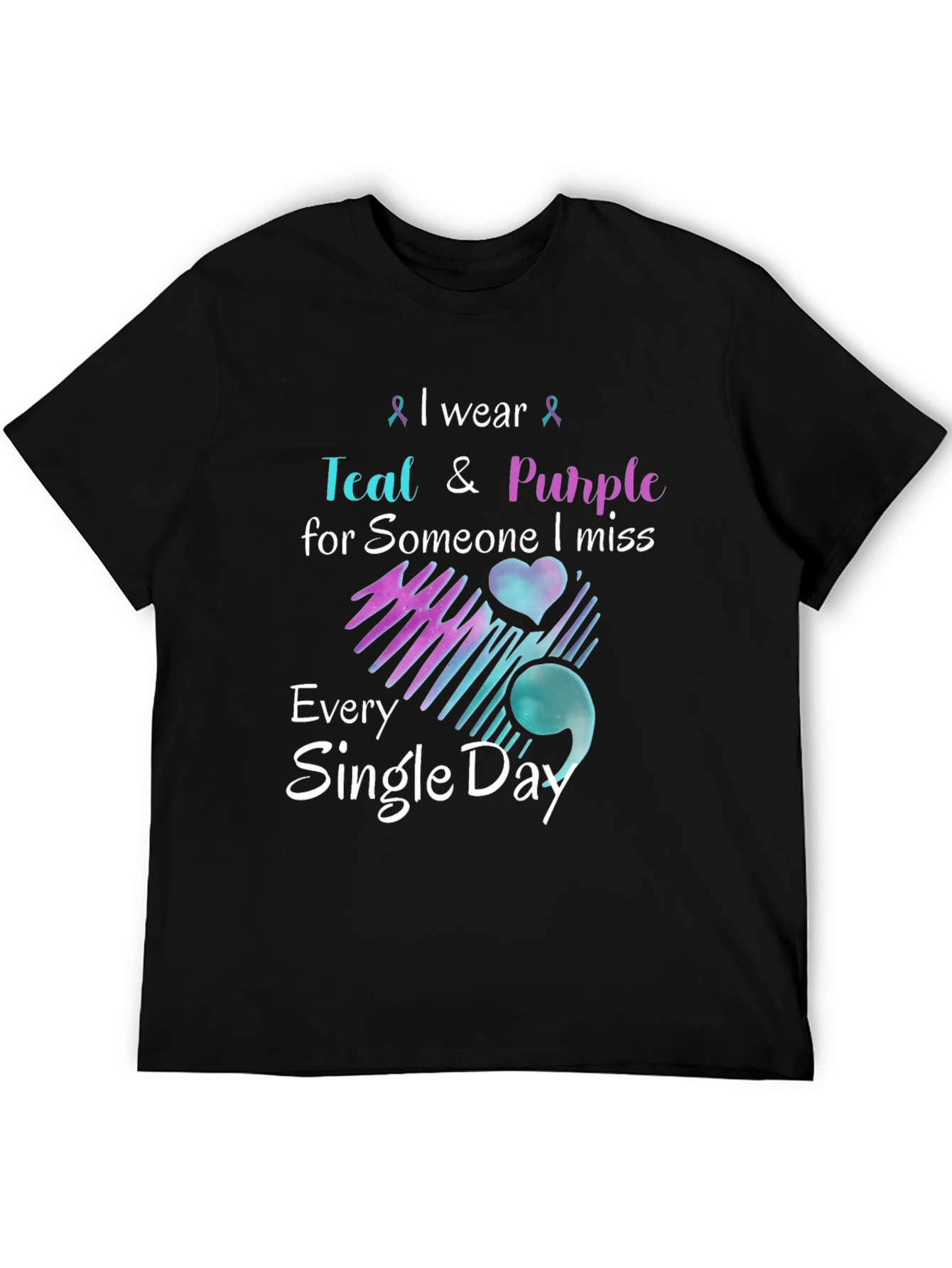 Teal & Purple Remembrance T-Shirt - Missed Loved One