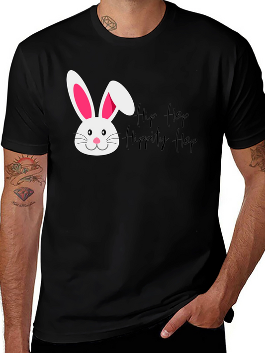 Hip Hop Easter Bunny Black T-Shirt