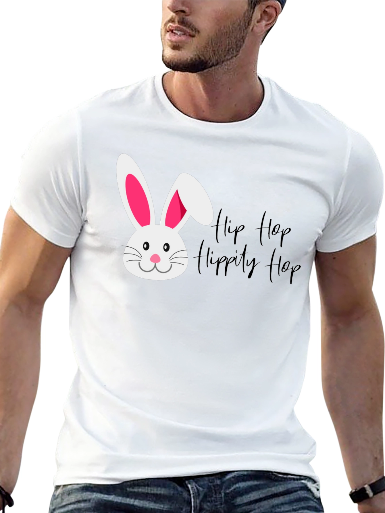 Hip Hop Easter Bunny Black T-Shirt