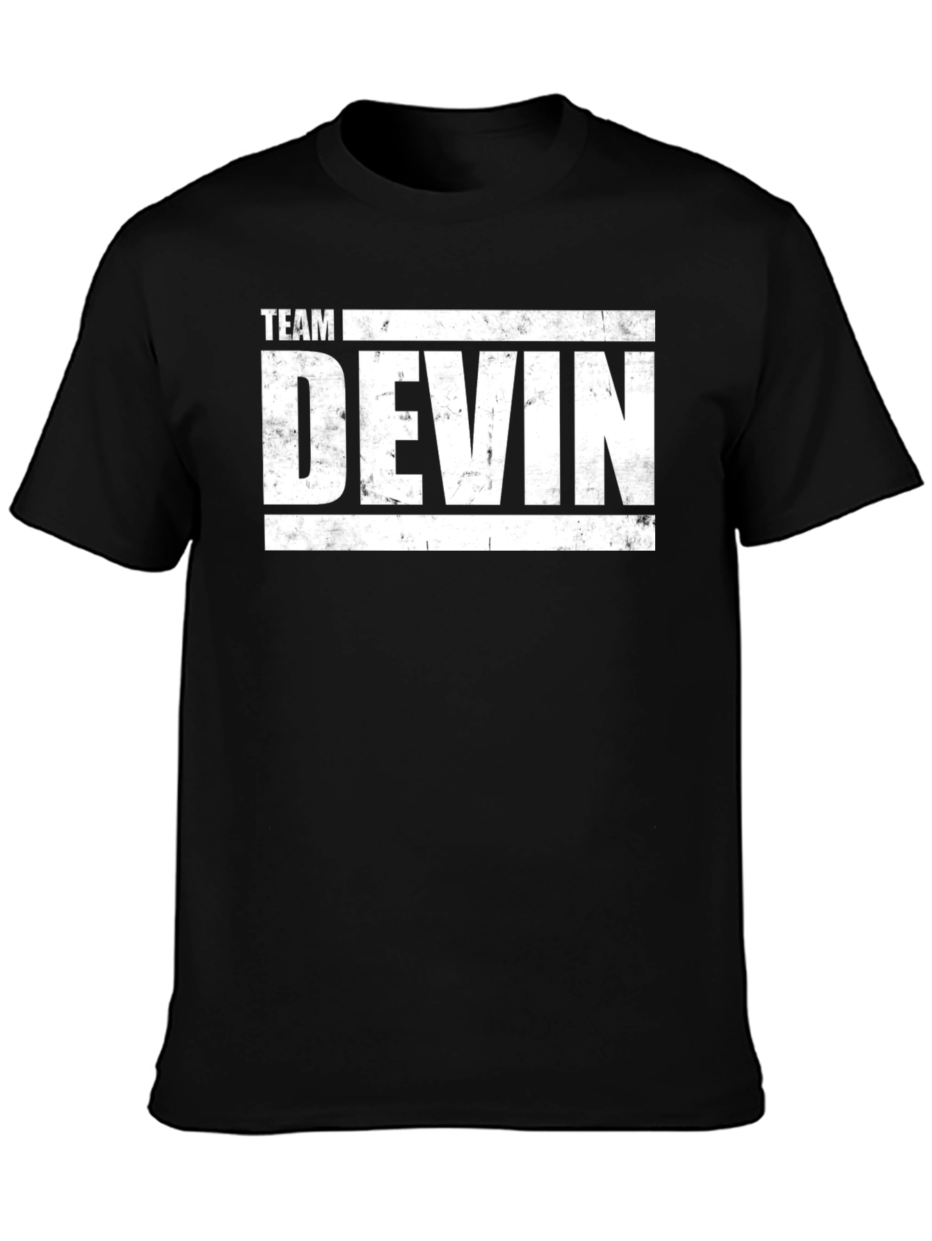 Team Devin Graphic T-Shirt - Black Crew Neck Tee