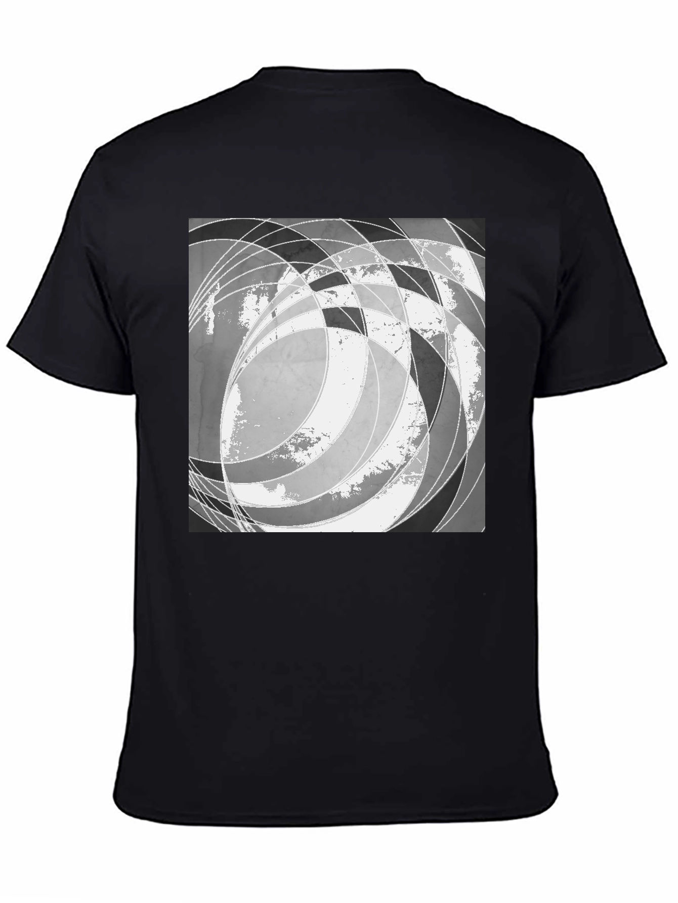 Abstract Graphic Print Black T-Shirt