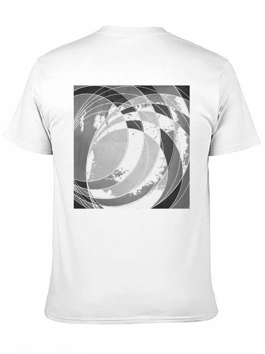 Abstract Graphic Print Black T-Shirt