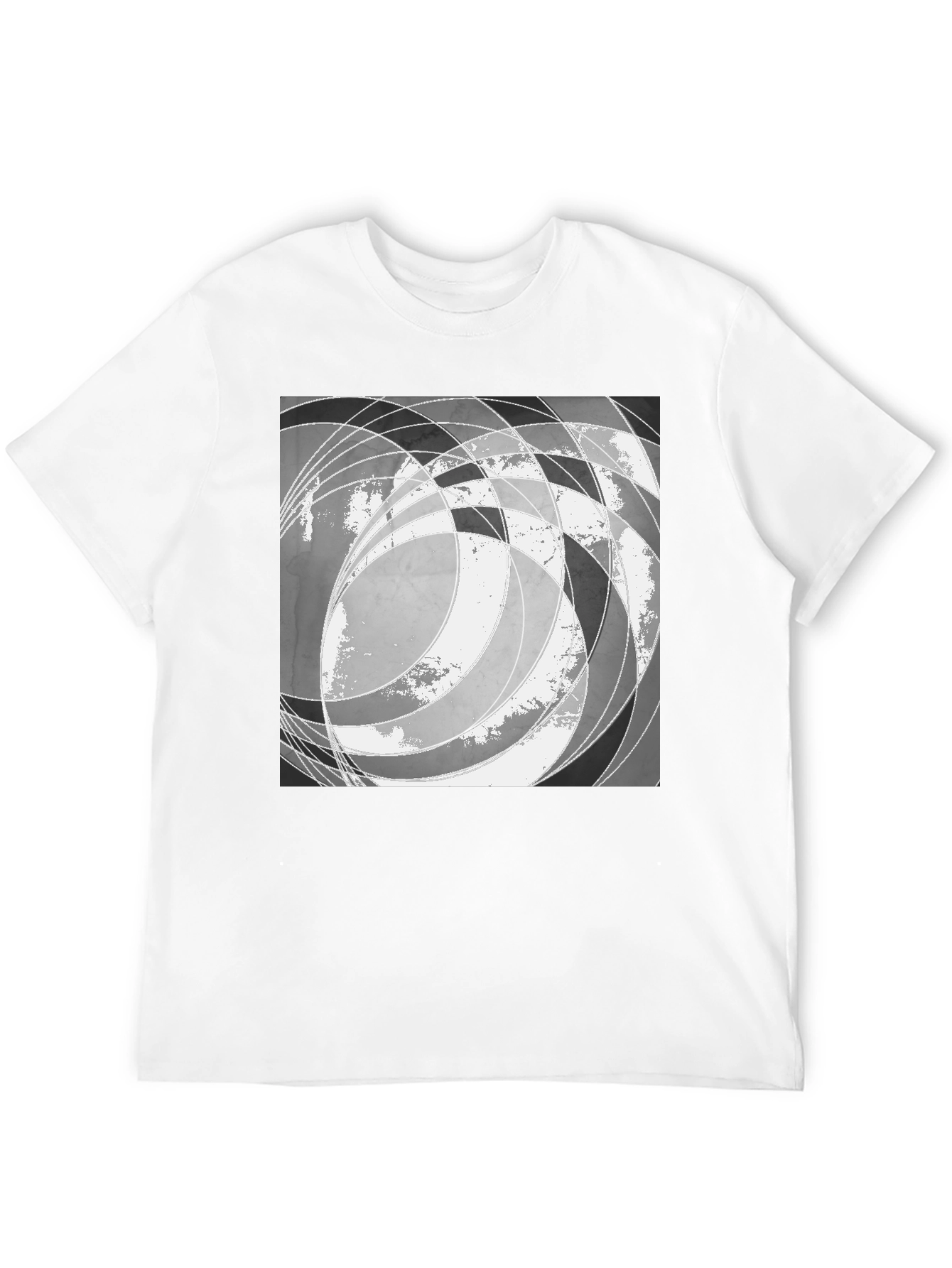 Abstract Graphic Print Black T-Shirt