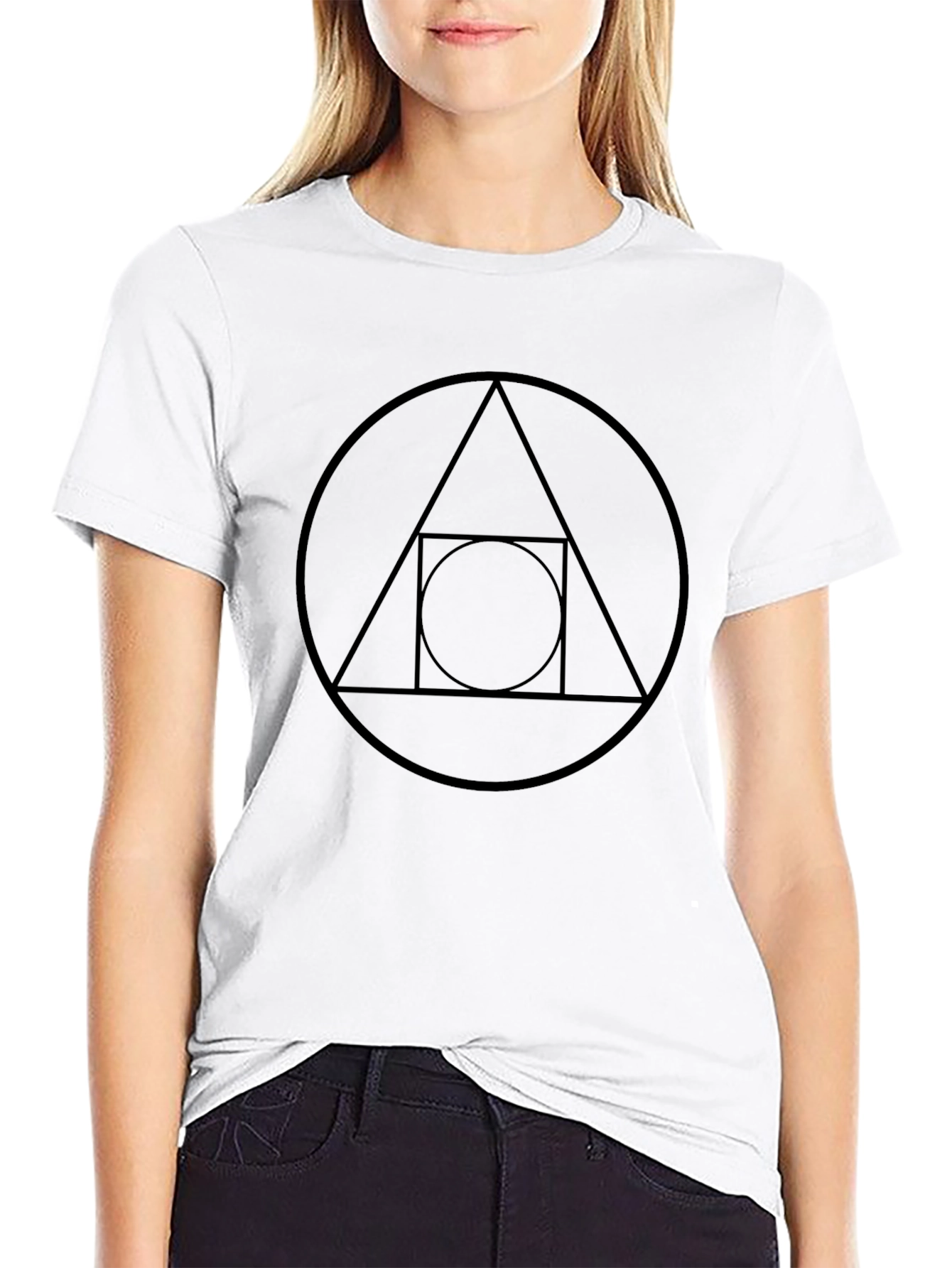 Geometric Circle T-Shirt - Modern Design