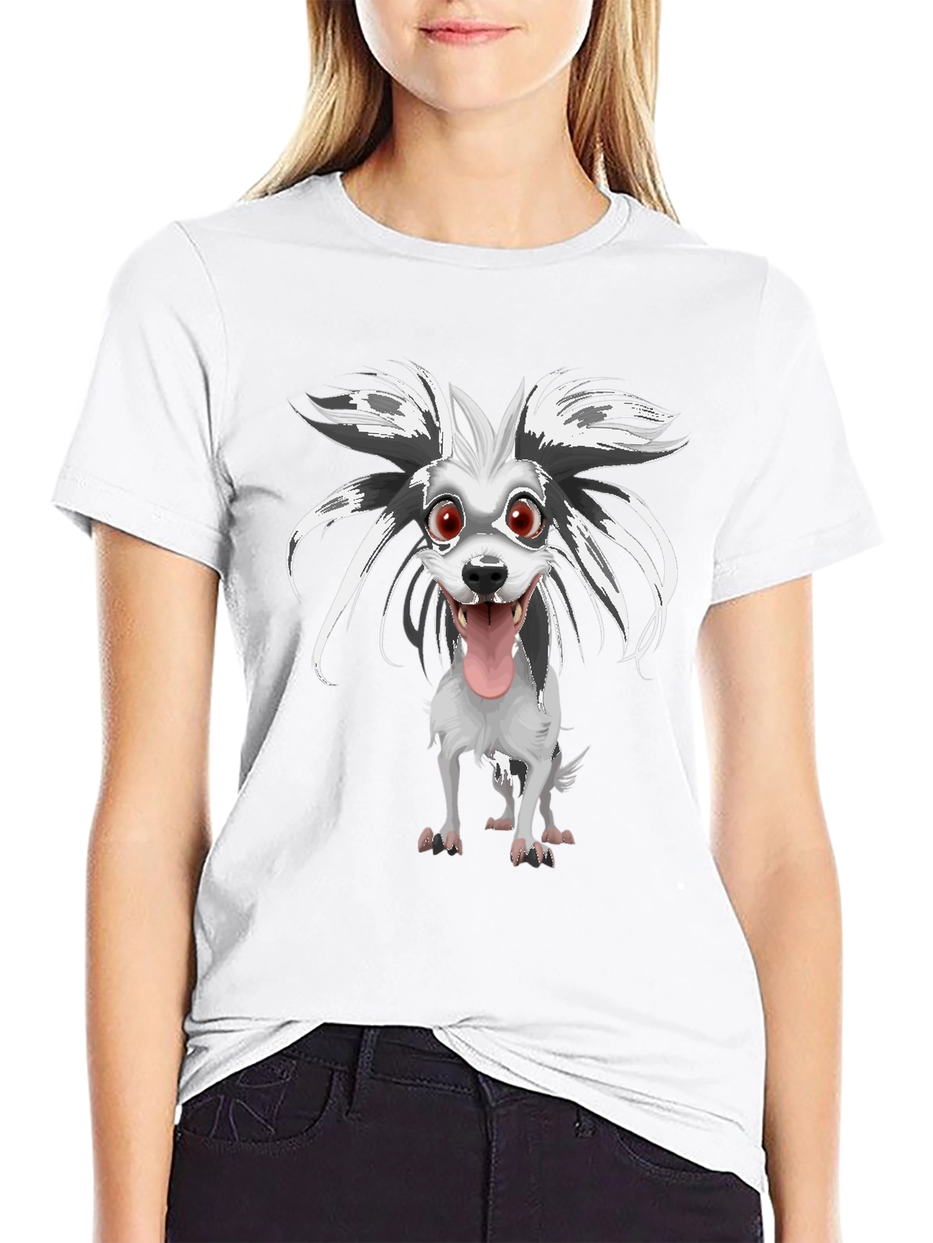 Cartoon Dog Graphic T-Shirt