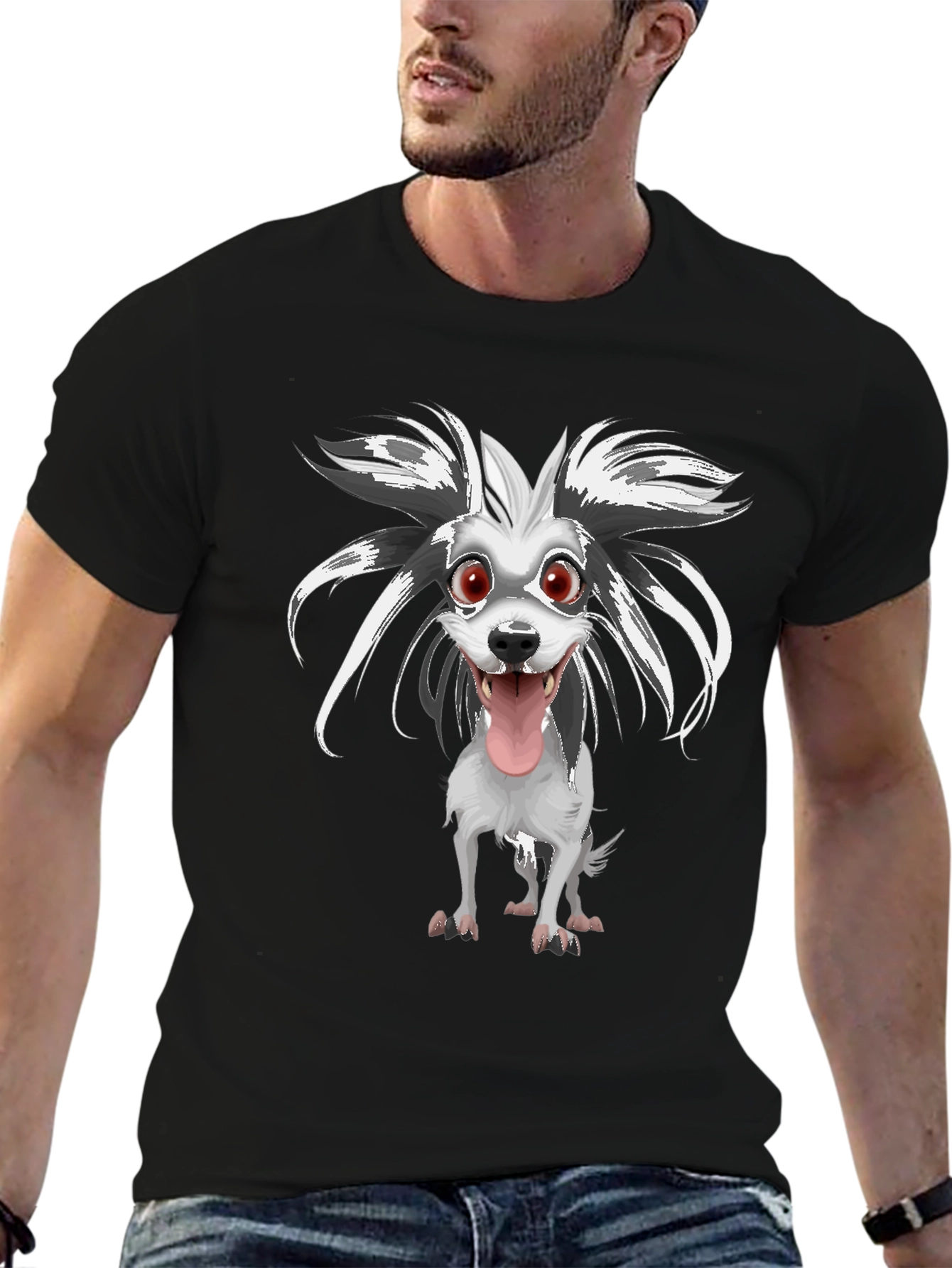 Cartoon Dog Graphic T-Shirt