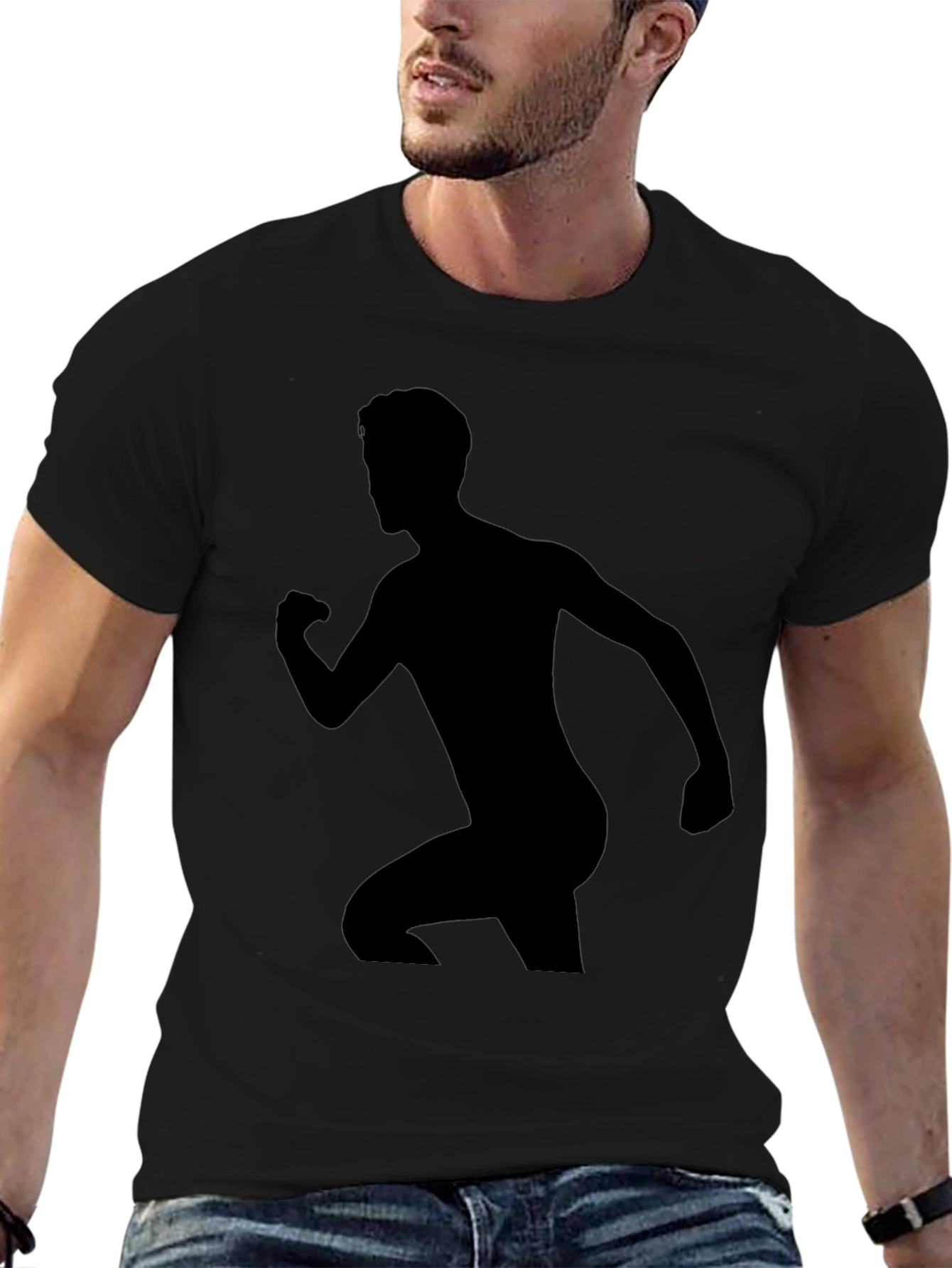 Silhouette Runner Graphic Black T-Shirt