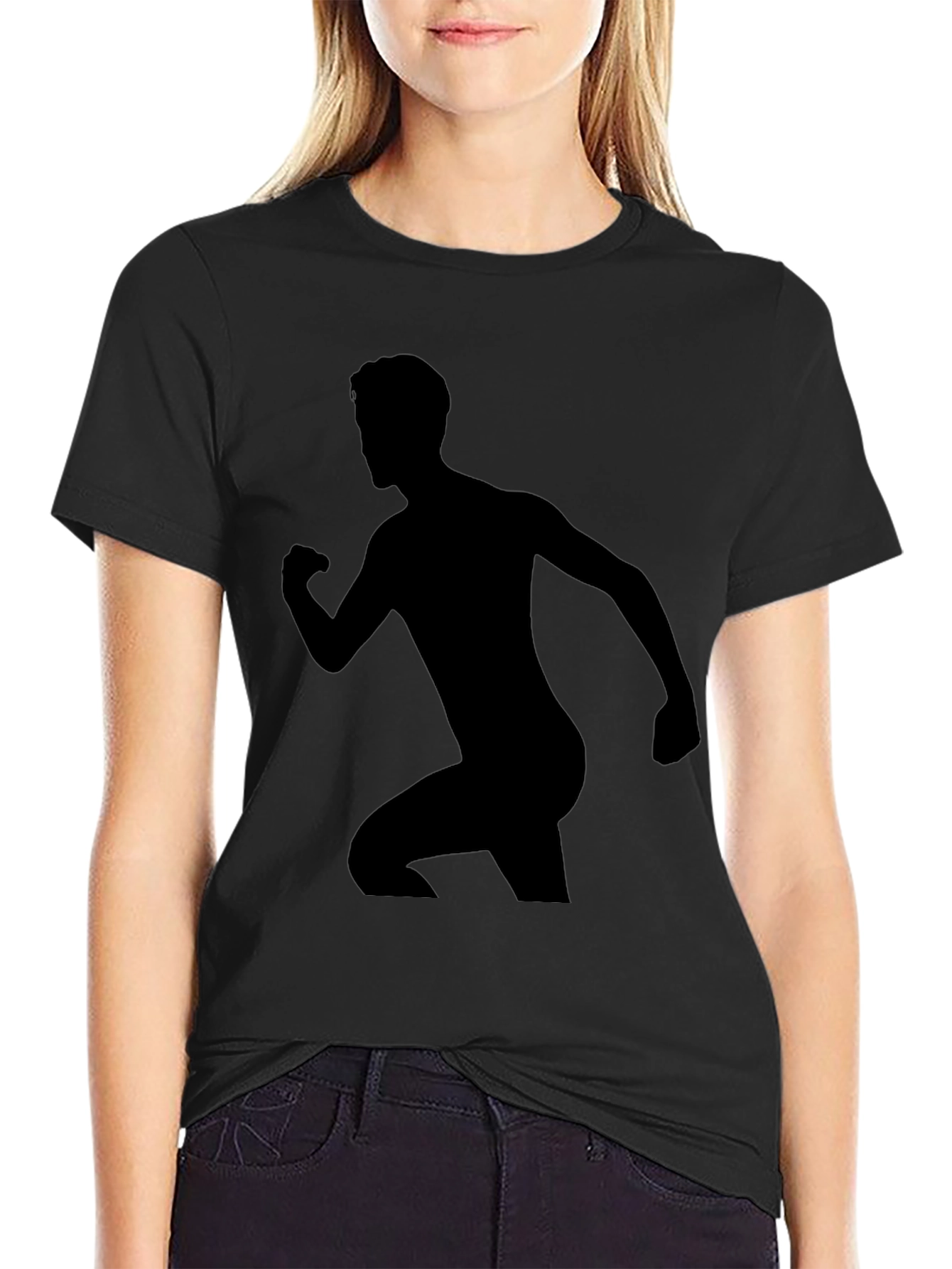 Silhouette Runner Graphic Black T-Shirt