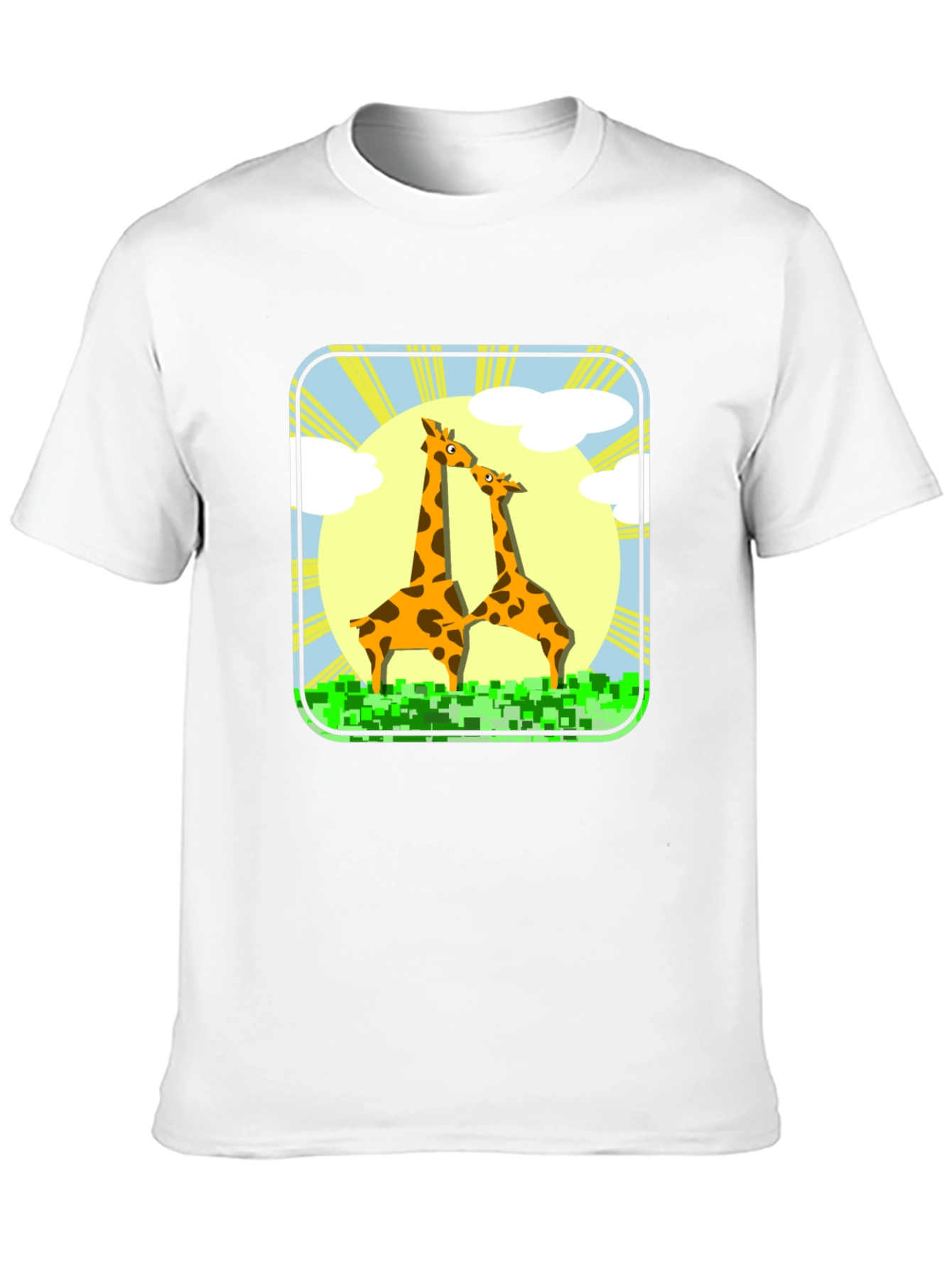 Giraffe Graphic Tee - Black Cotton T-Shirt