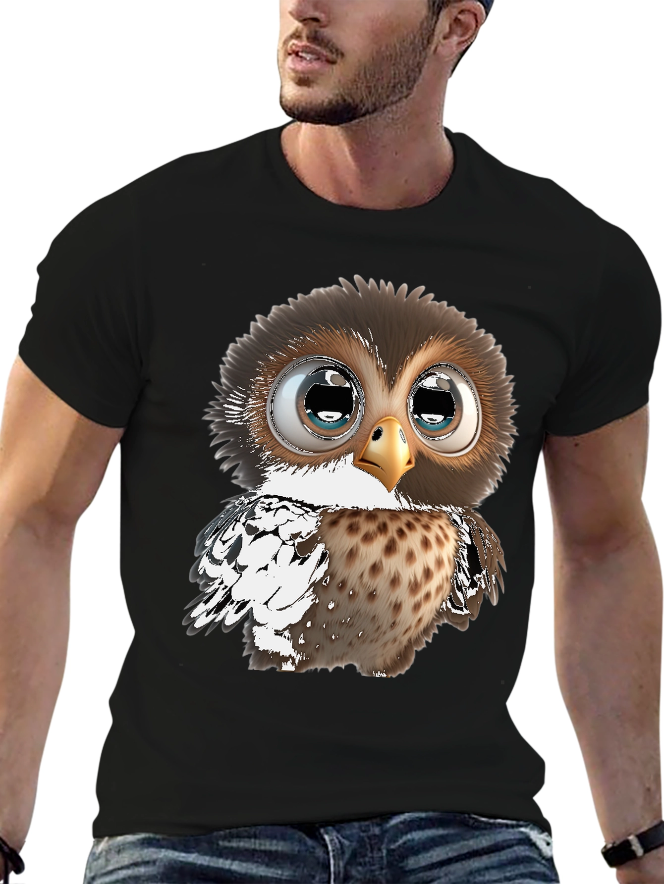 Owl Graphic Print T-Shirt