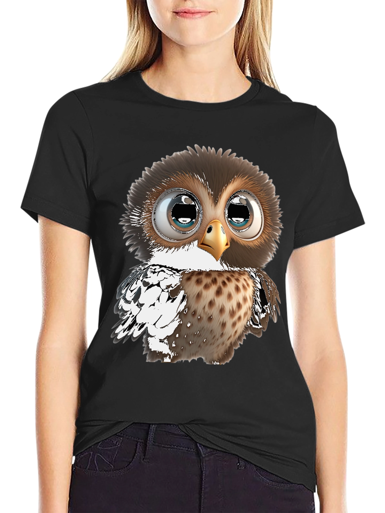 Owl Graphic Print T-Shirt
