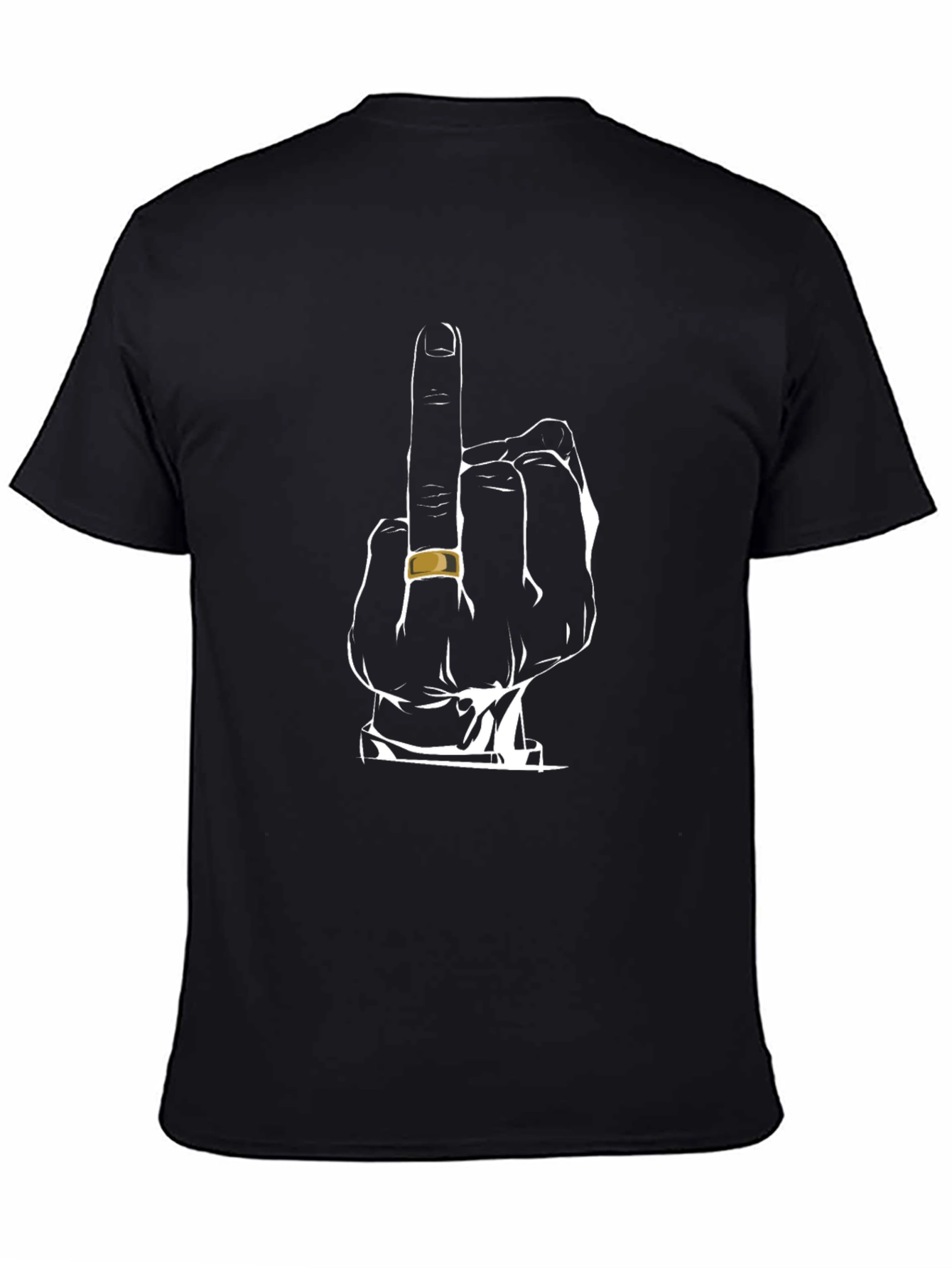 Middle Finger Graphic Tee - Black