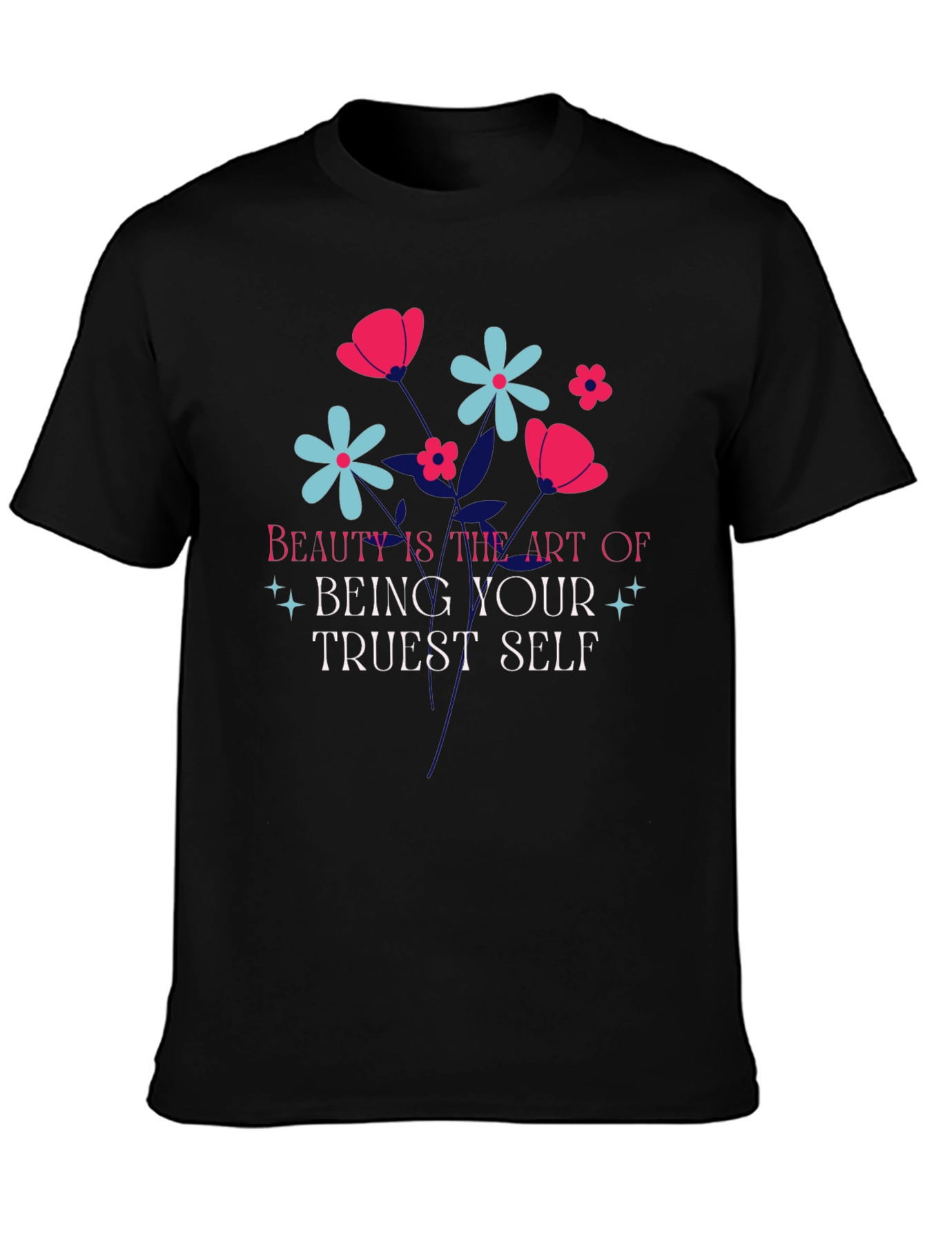 Beauty is Art T-Shirt - Floral Design