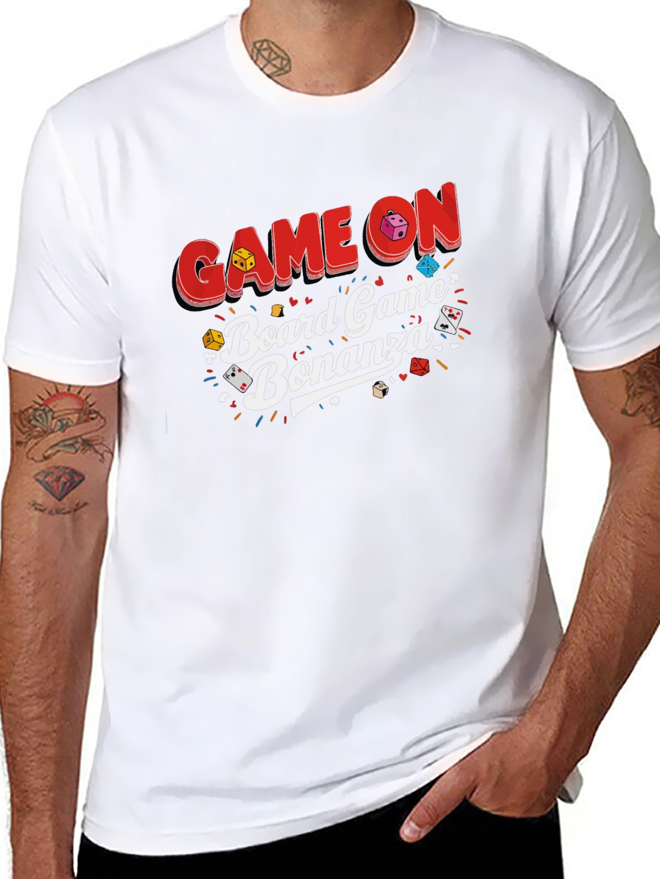 Game On Board Game Bonanza Black T-Shirt