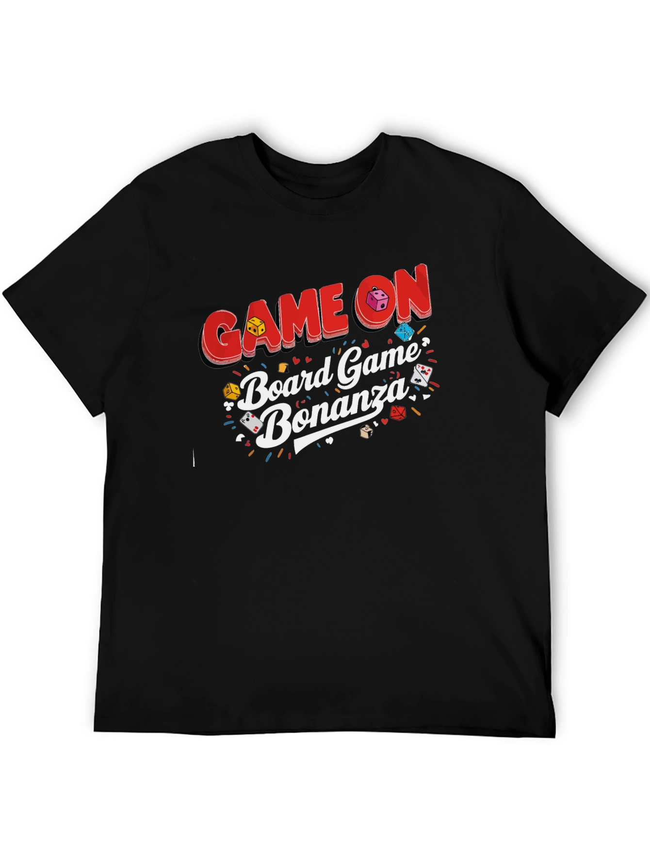 Game On Board Game Bonanza Black T-Shirt