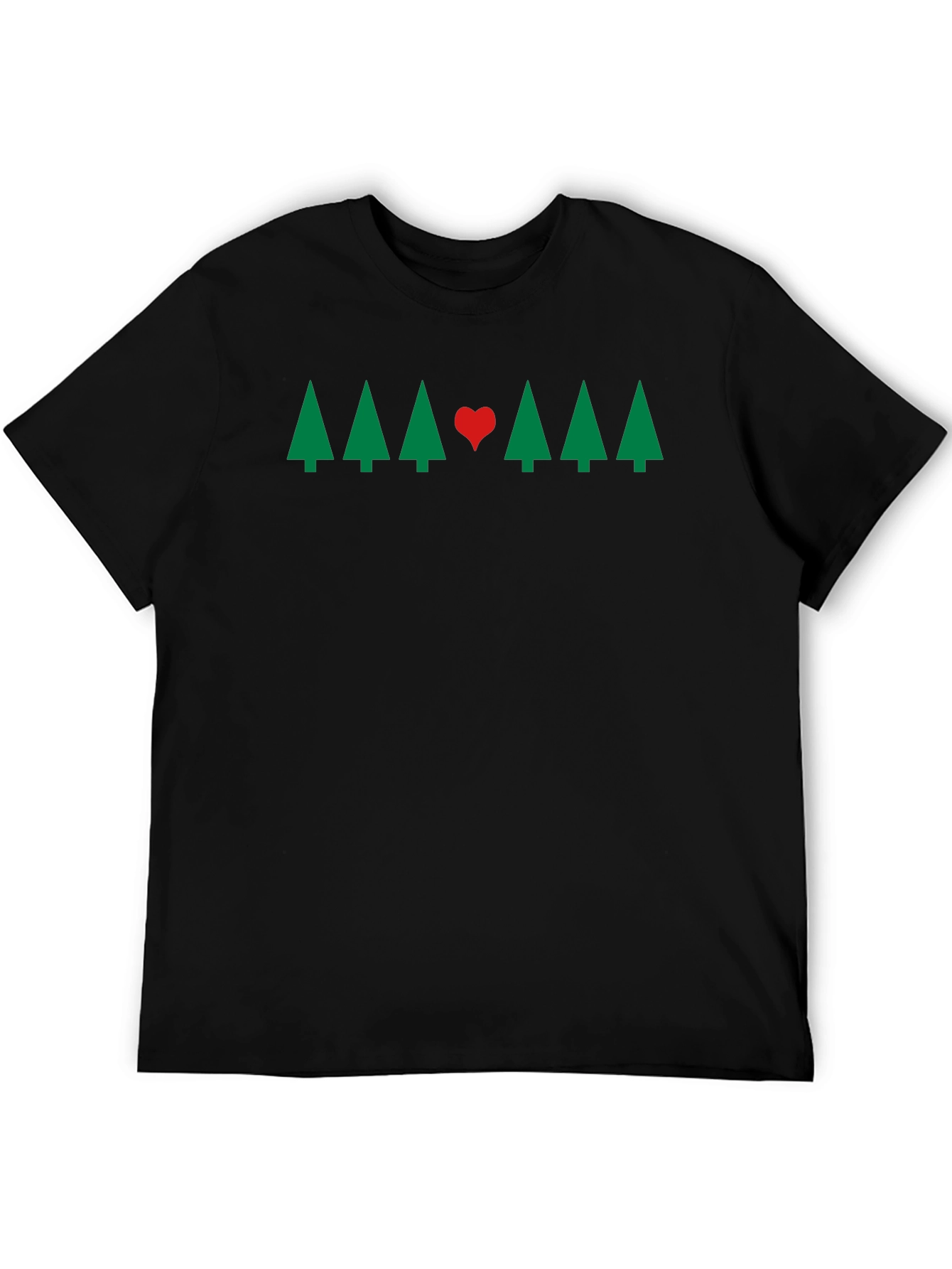 Holiday Tree & Heart Graphic Tee - Christmas Love