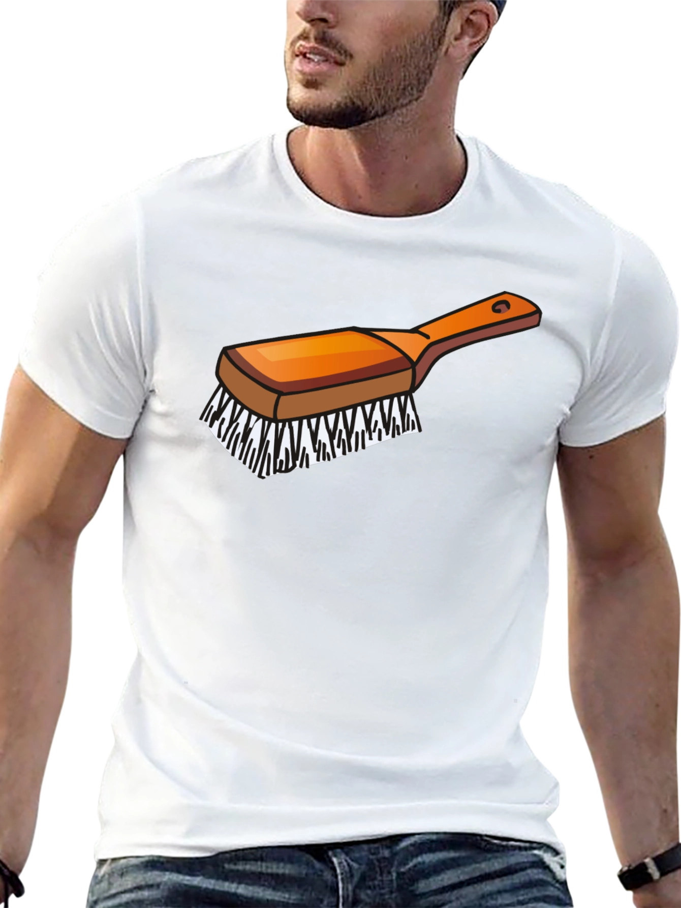 Novelty Brush Graphic T-Shirt