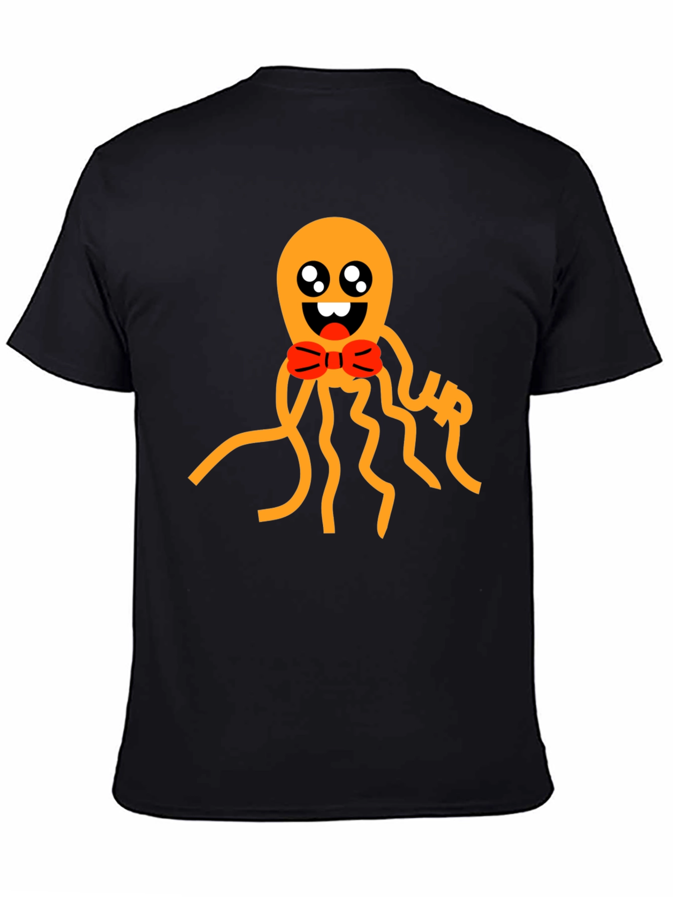 Cute Octopus Graphic Tee - Black Cotton Shirt