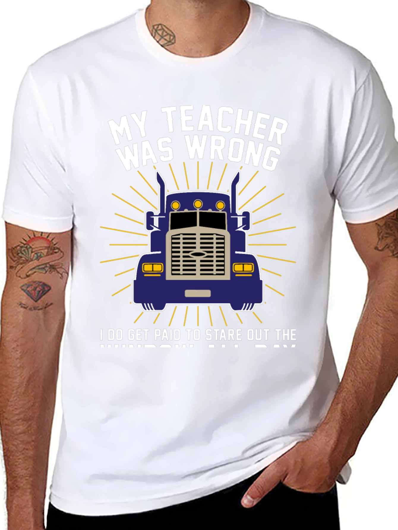 My Teacher Was Wrong Trucker T-Shirt