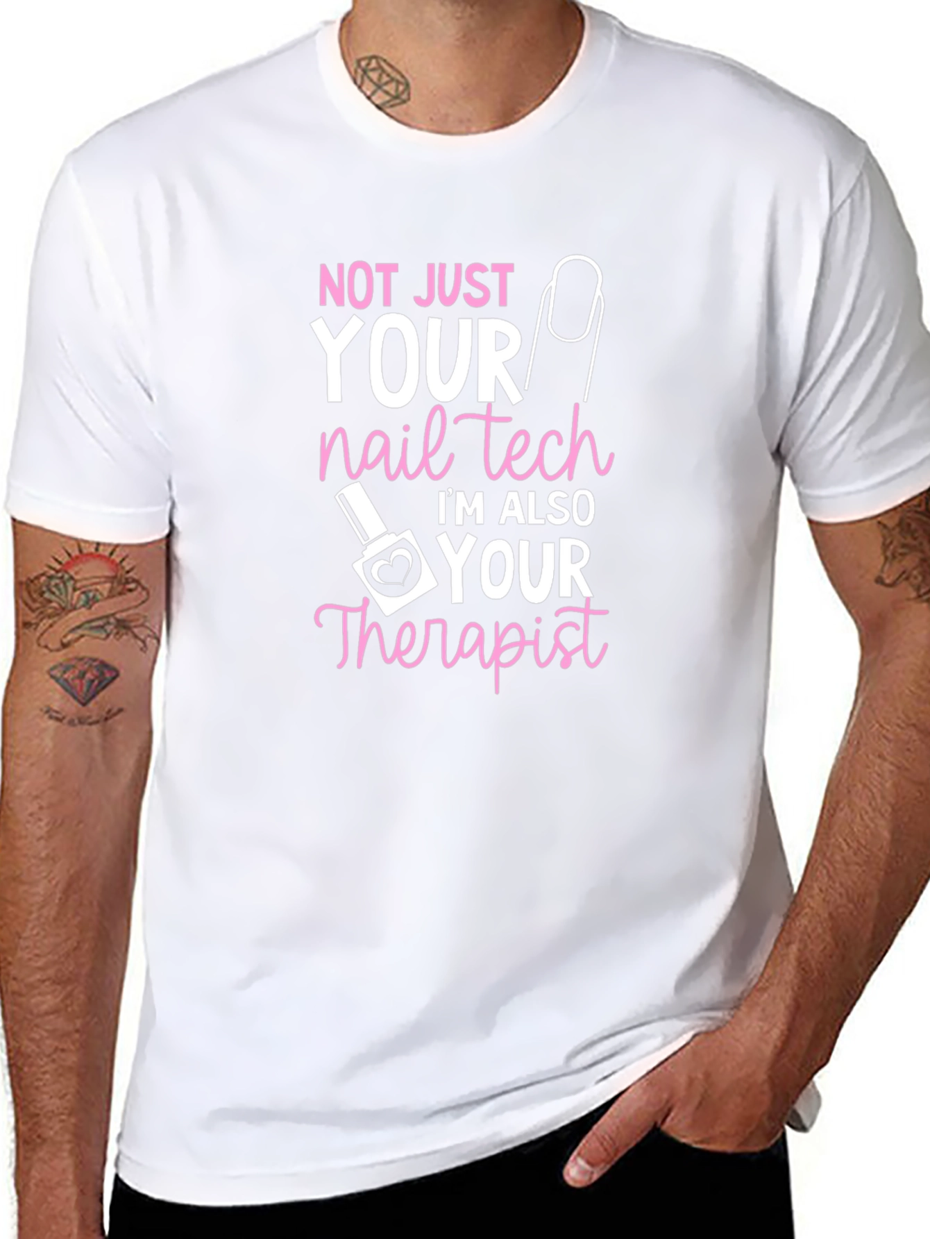 Nail Tech Therapist Graphic T-Shirt