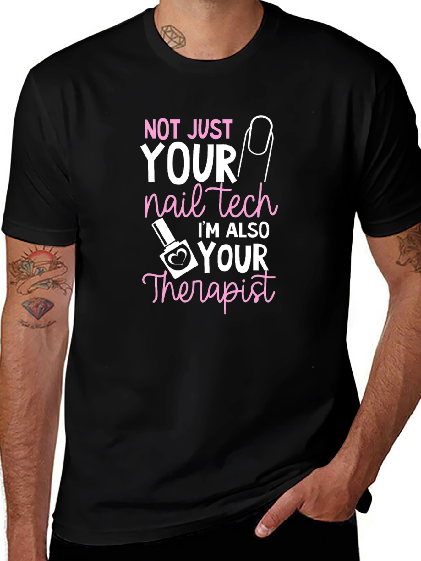 Nail Tech Therapist Graphic T-Shirt