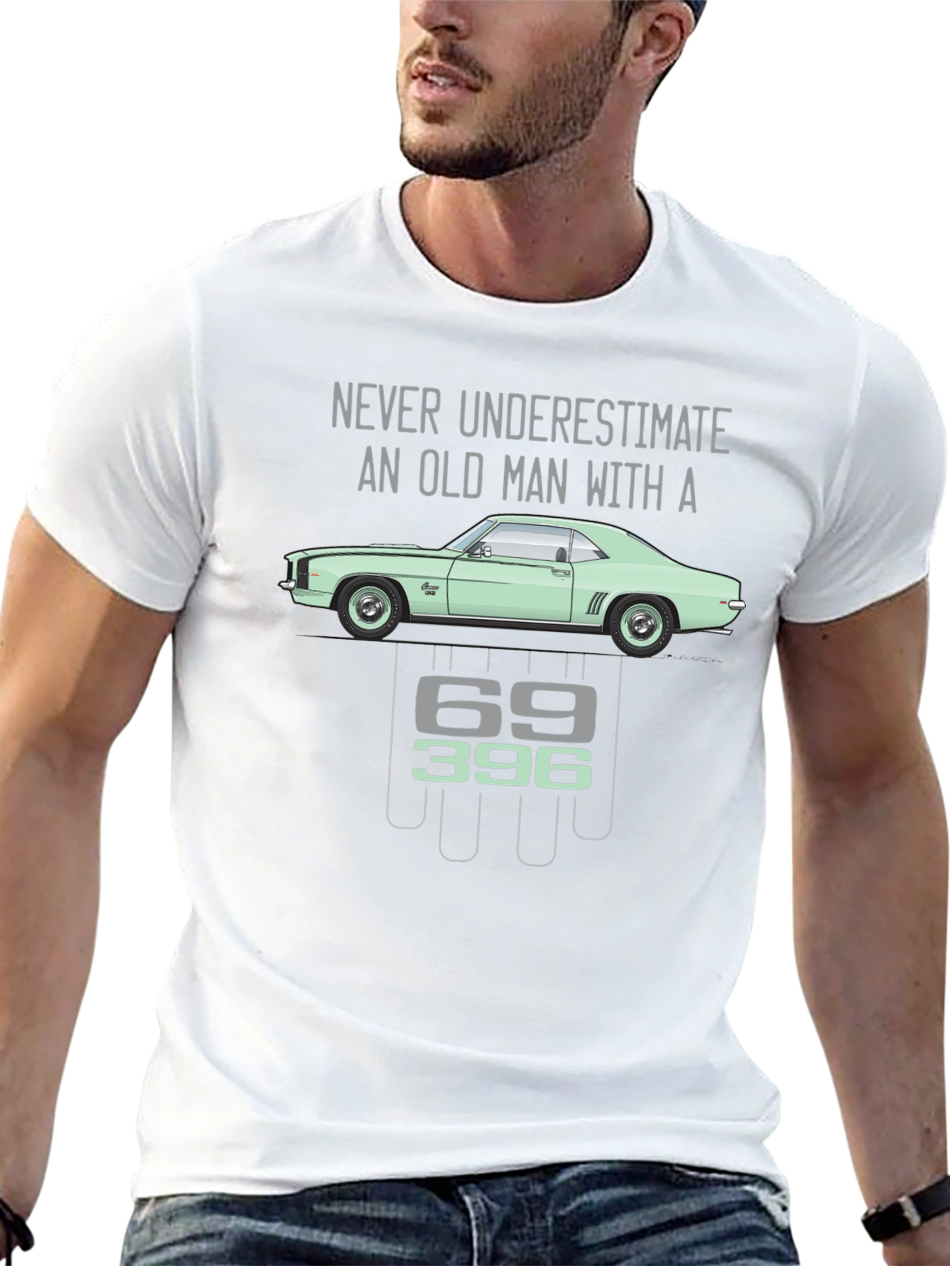 Old Man Car T-Shirt - 69 396 Chevy Camaro