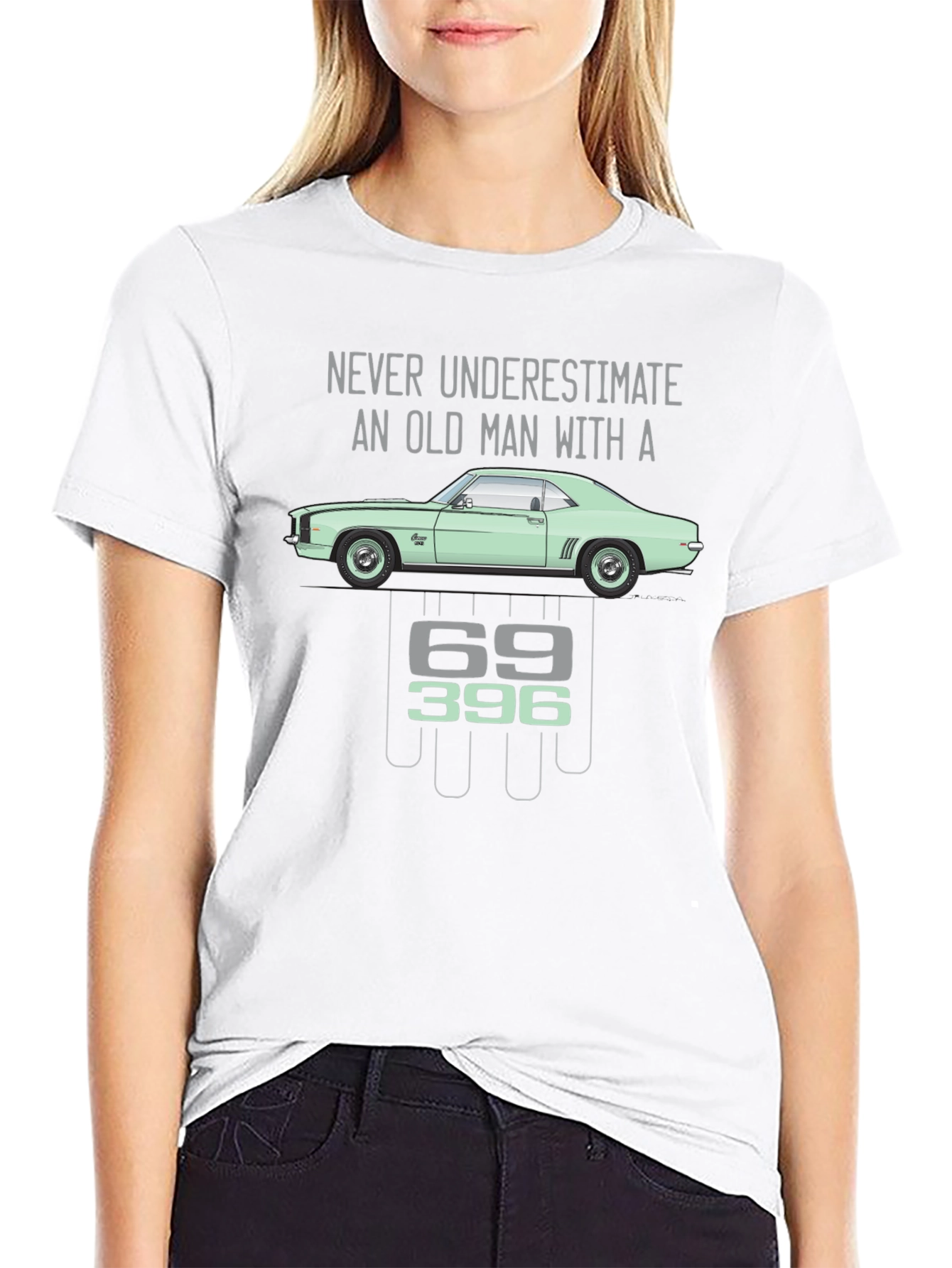 Old Man Car T-Shirt - 69 396 Chevy Camaro