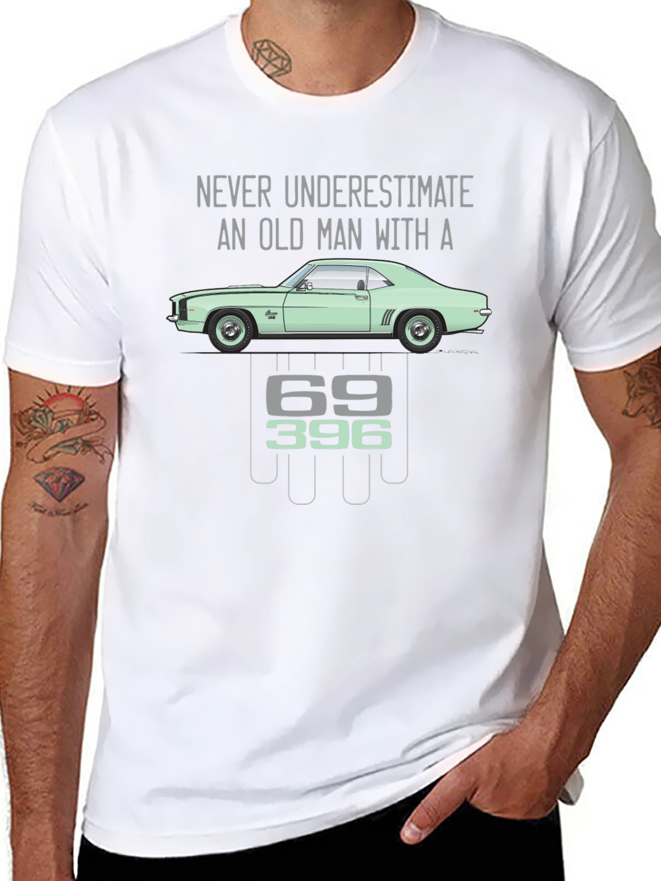 Old Man Car T-Shirt - 69 396 Chevy Camaro