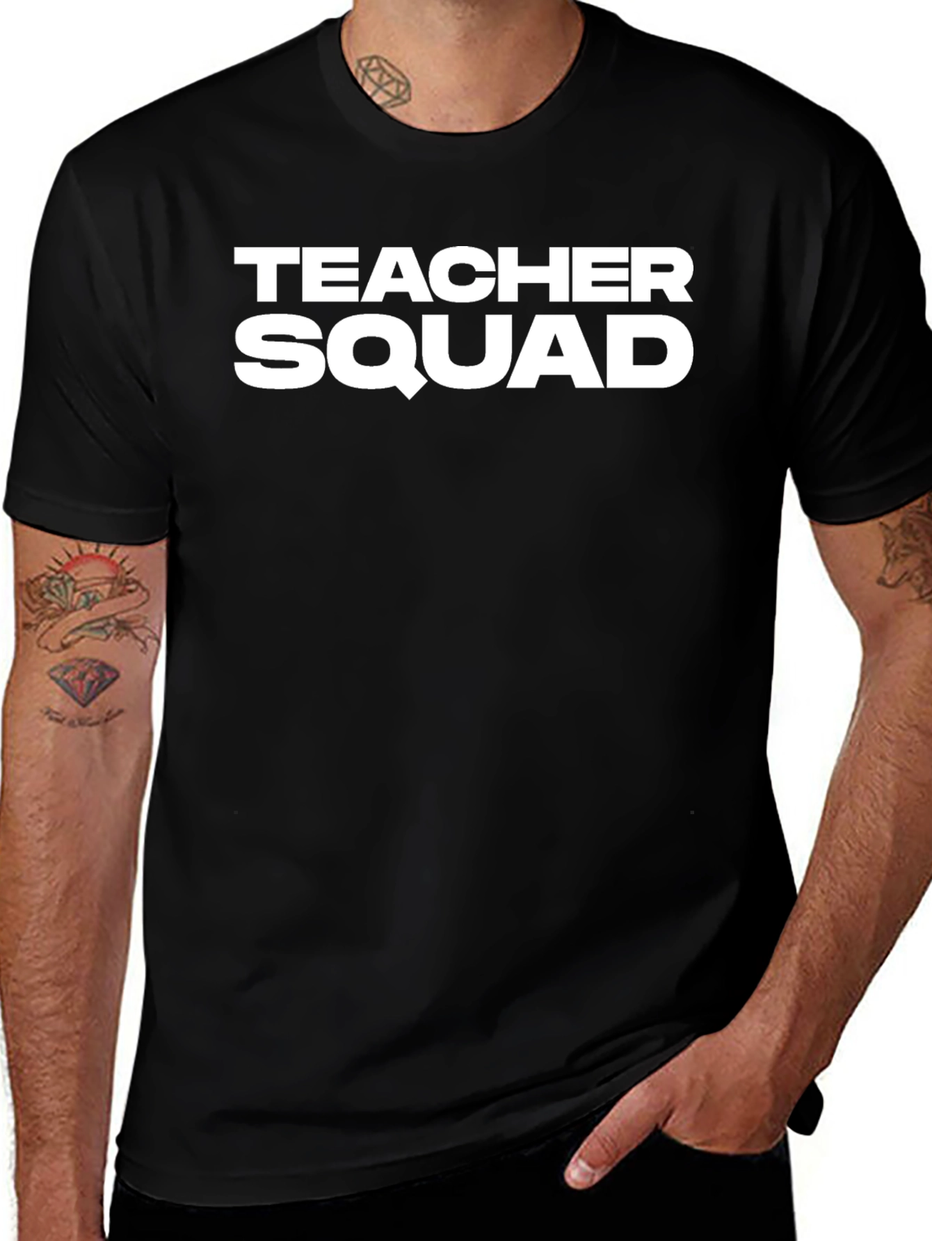 Teacher Squad Crewneck T-Shirt