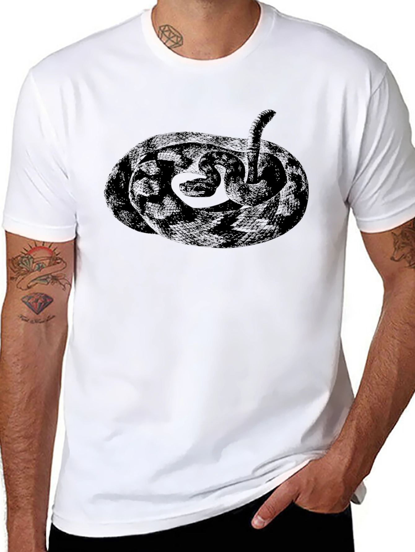 Snake Graphic Tee - Cool Design Soft Cotton