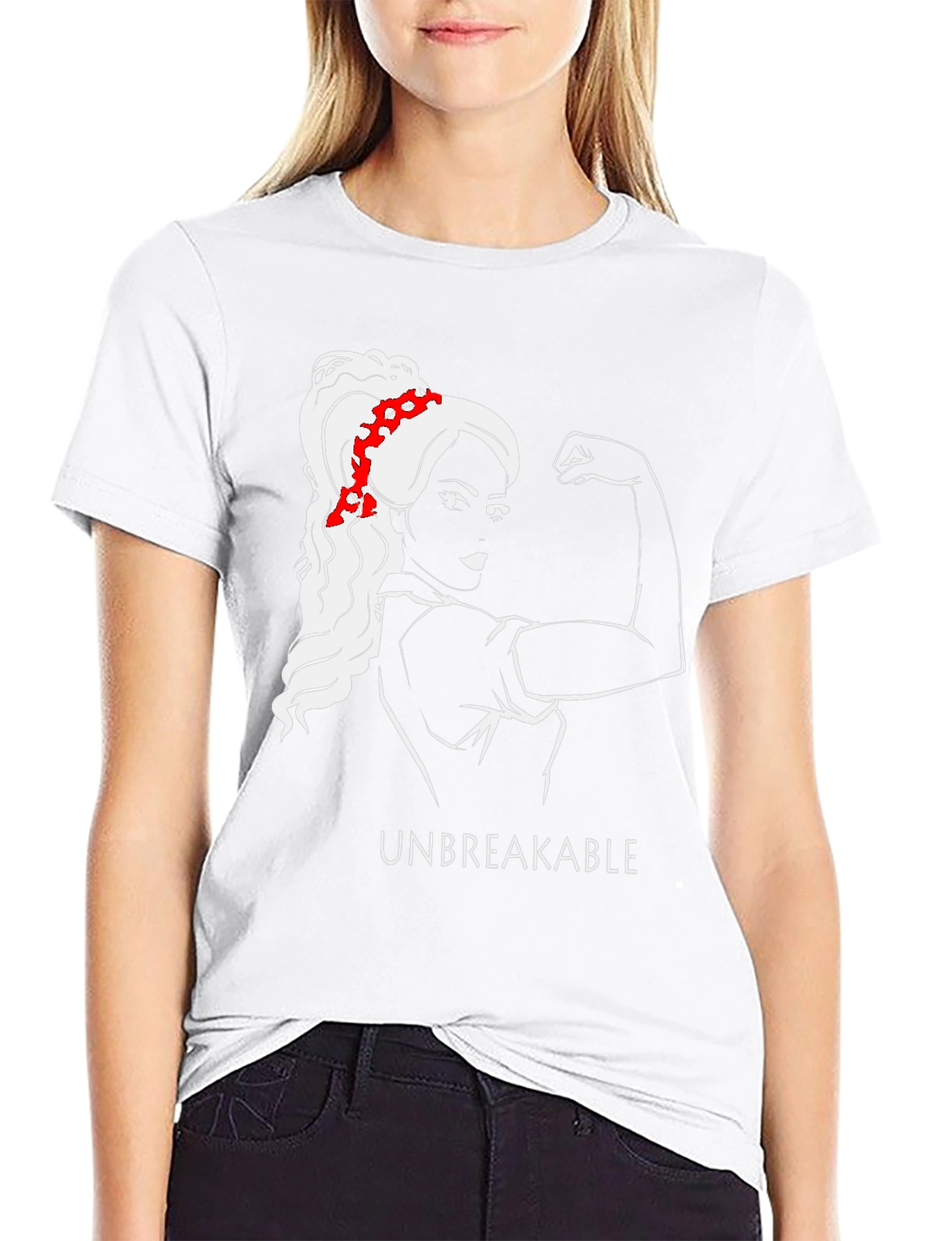 Unbreakable Graphic Tee - Empowering Woman T-Shirt