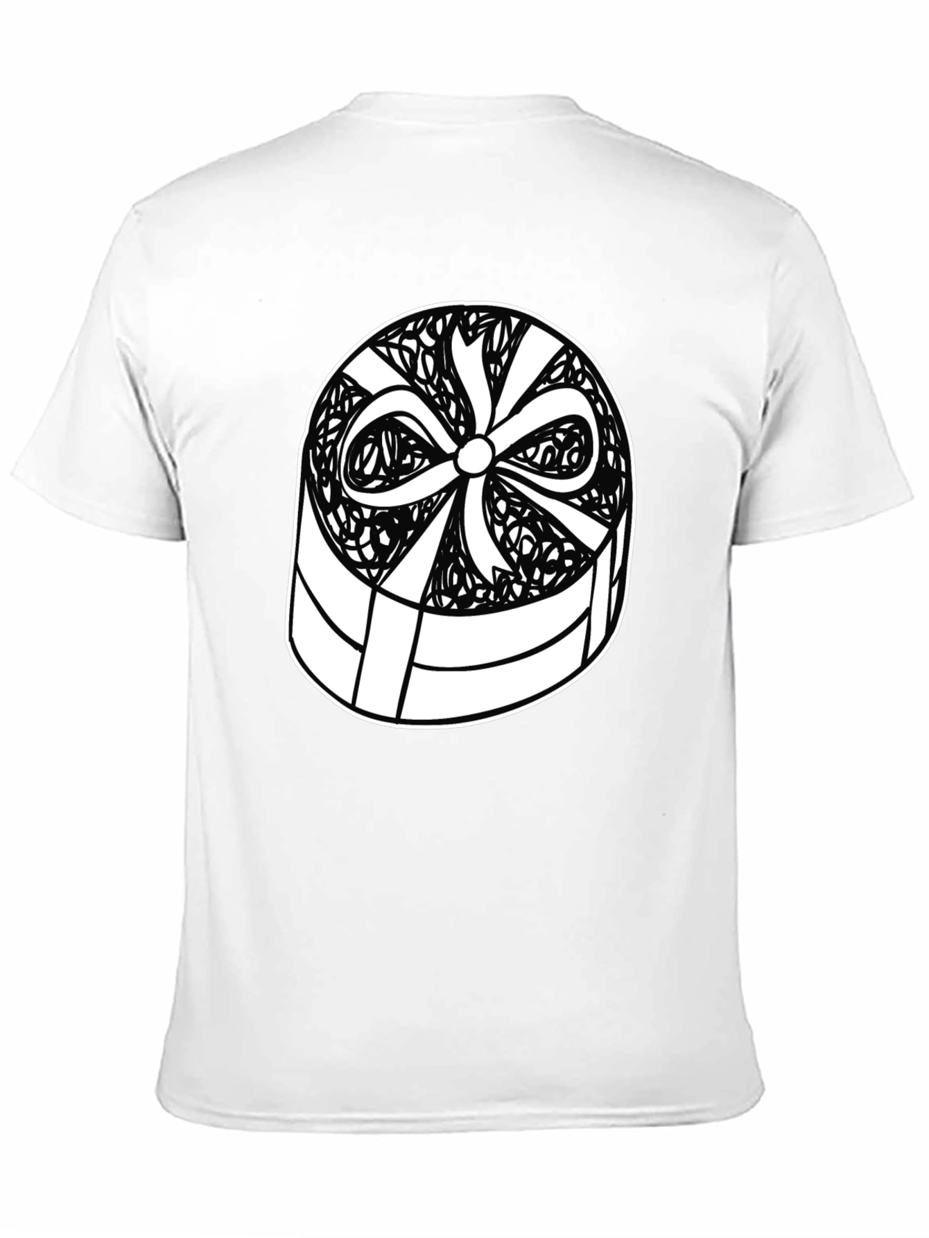 Gift Box Graphic Tee - Stylish Black T-Shirt