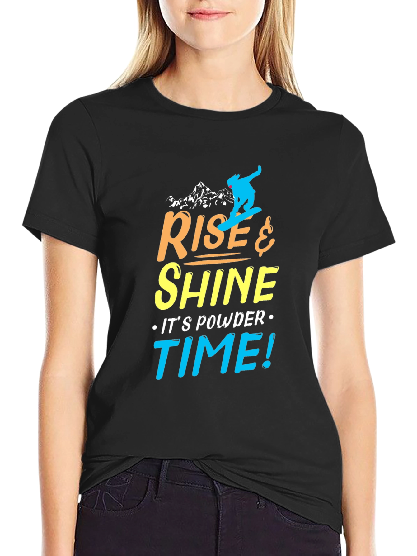 Rise & Shine Powder Time Graphic T-Shirt