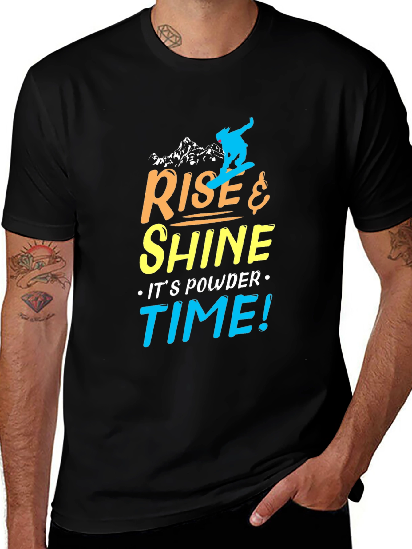 Rise & Shine Powder Time Graphic T-Shirt