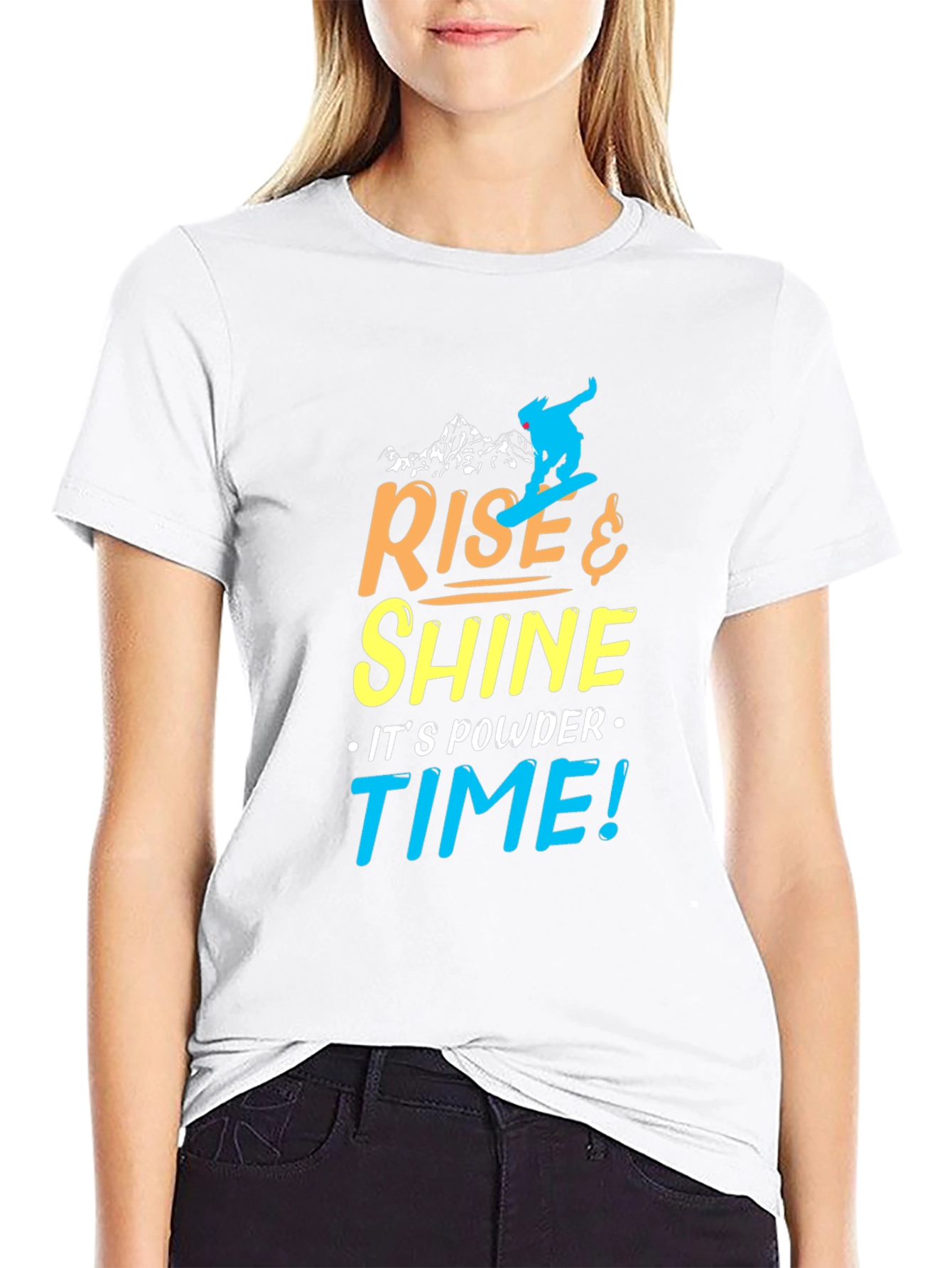Rise & Shine Powder Time Graphic T-Shirt